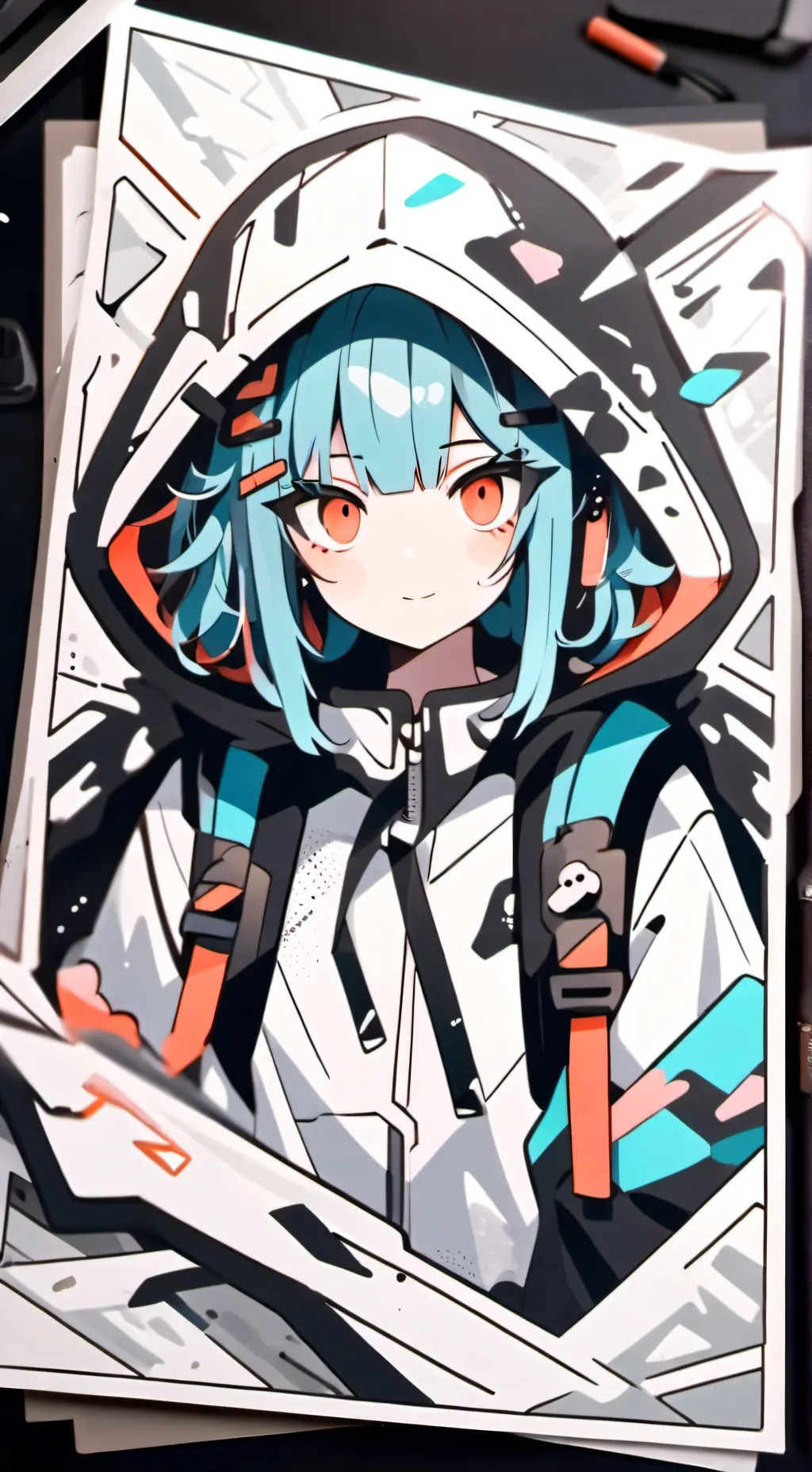 ai character: Thought.?/Gacha background