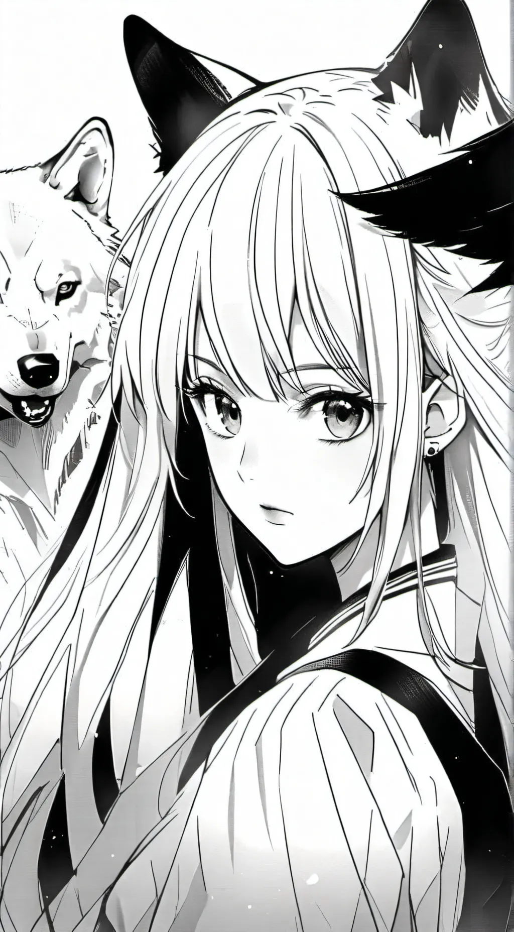 ai character: Snow background