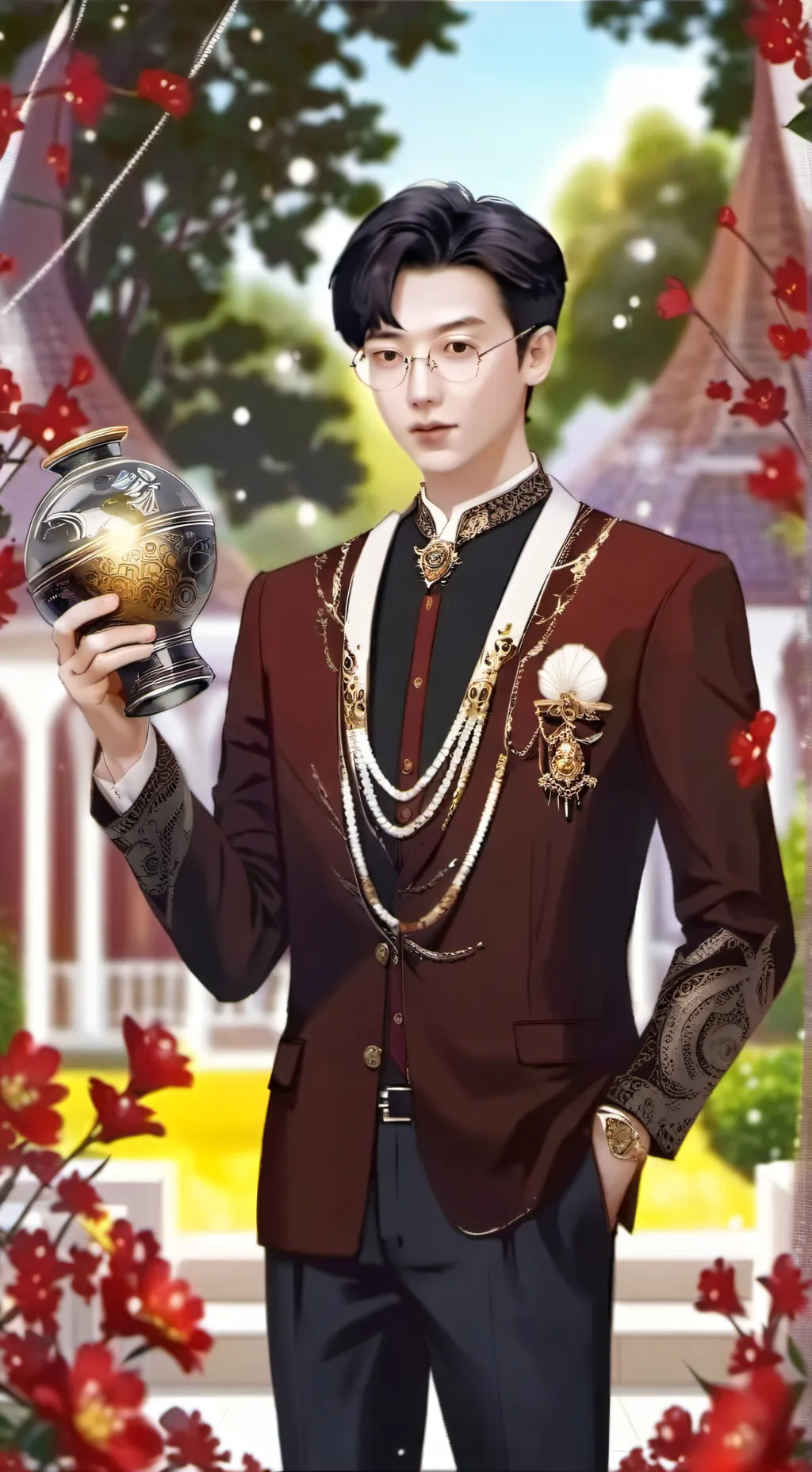 ai character: focus background