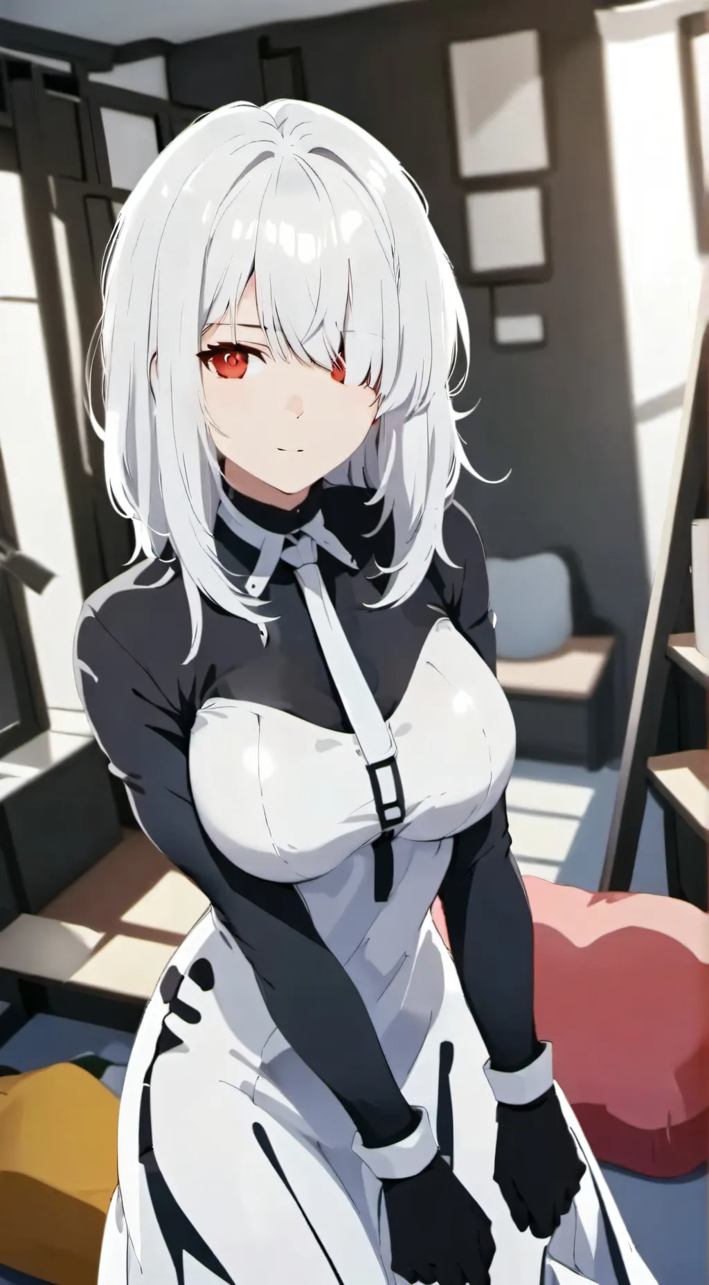 ai character: Lavender background