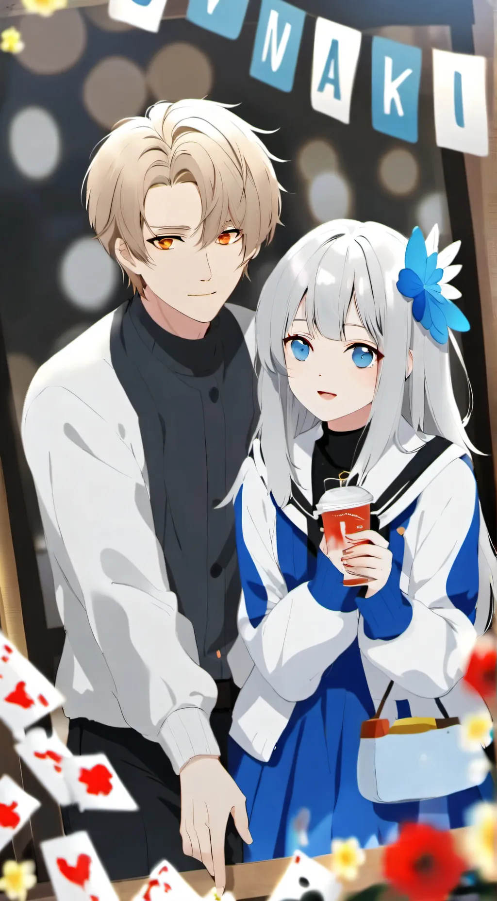 ai character: miwa and Okkotsu  background