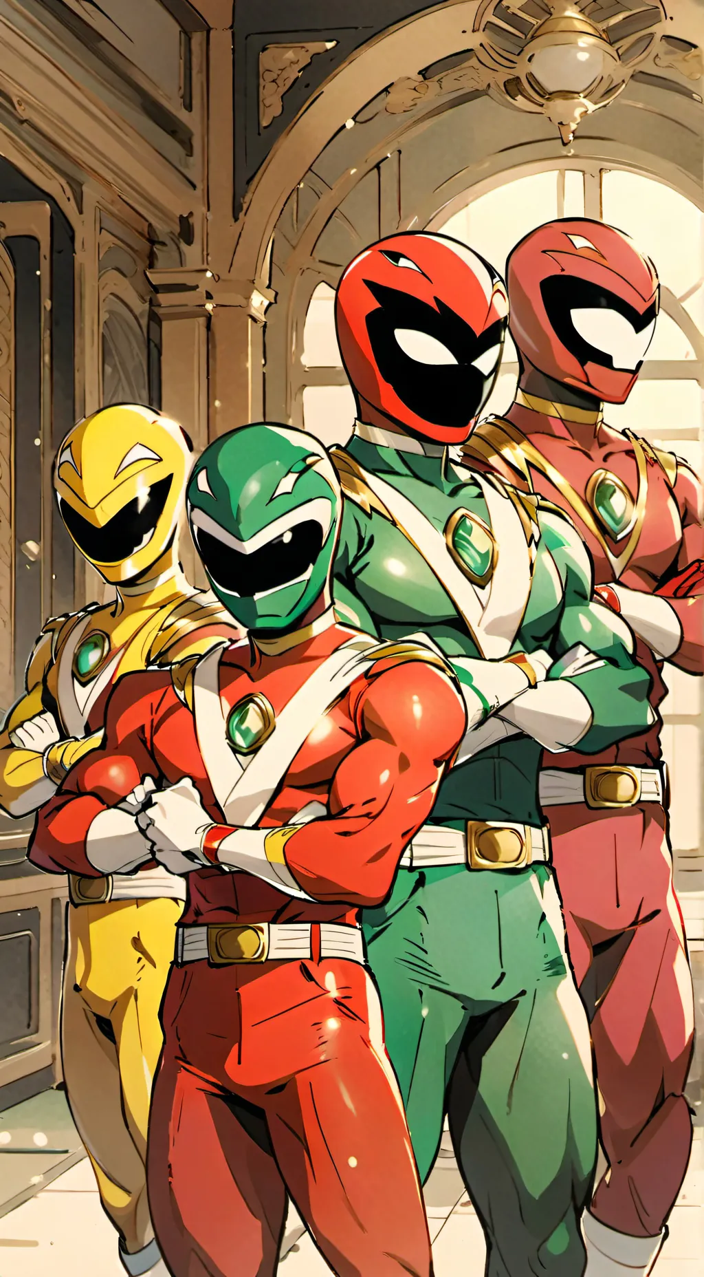 ai character: Power Rangers df background