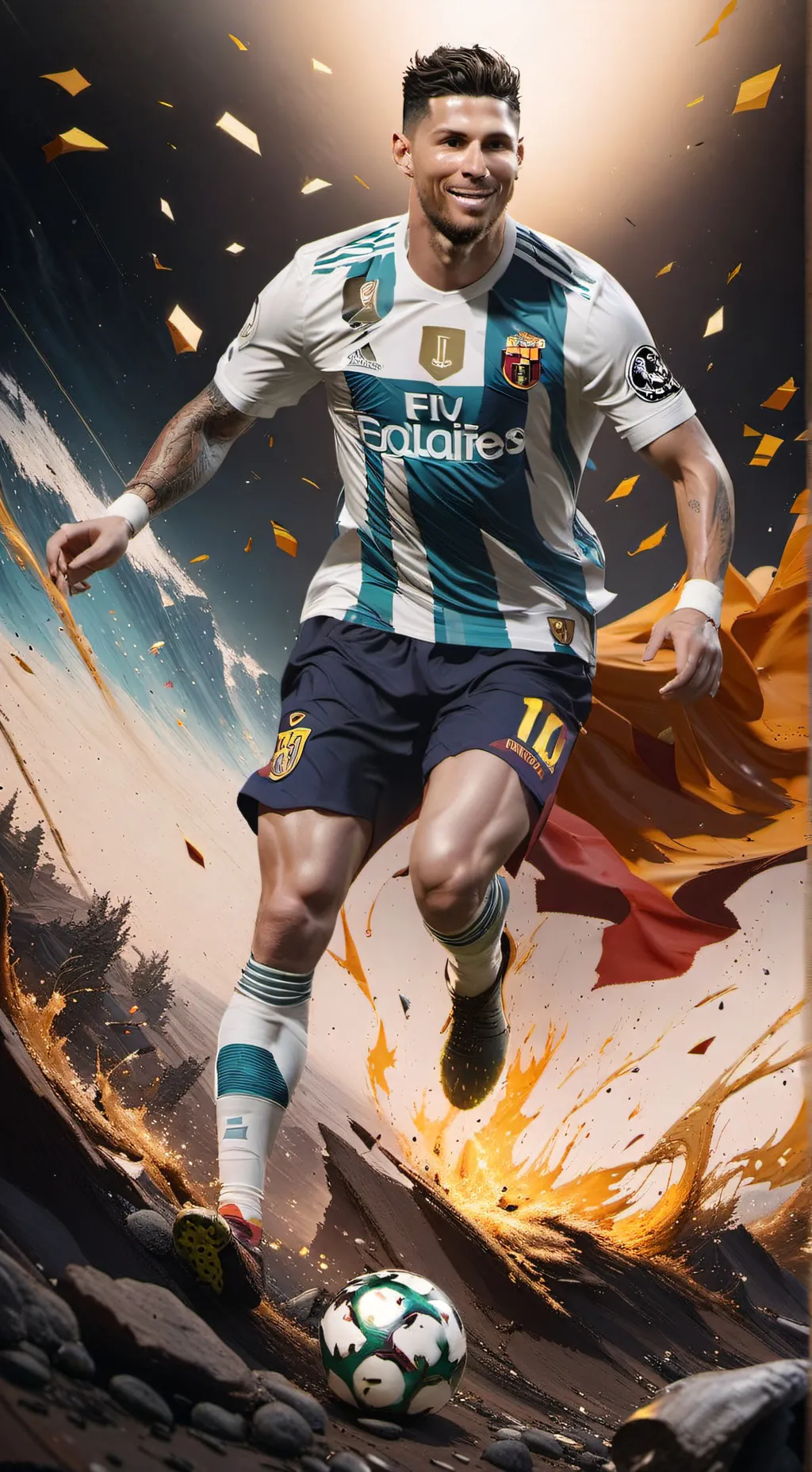 ai character: CRISTIANO RONALDO background
