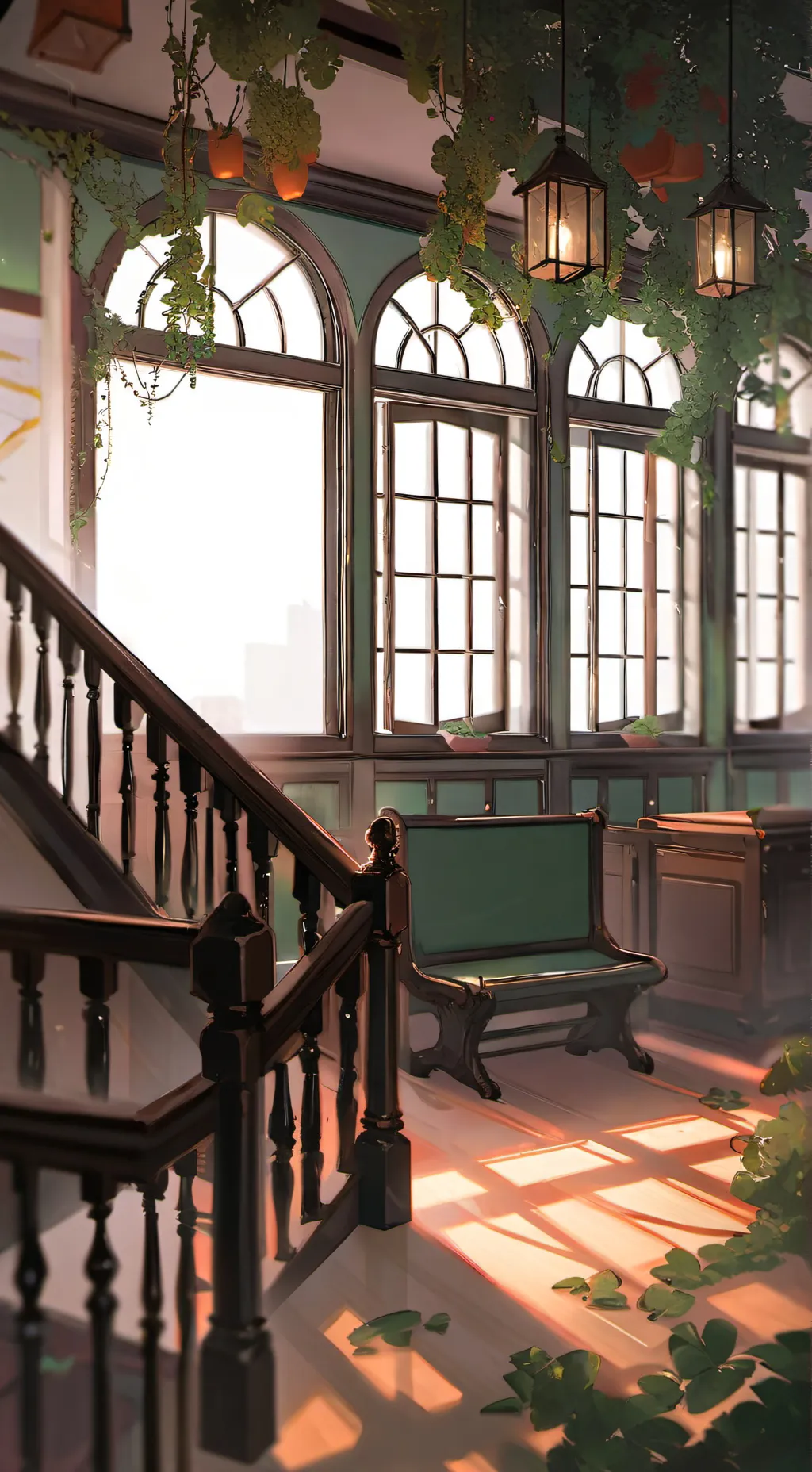 ai character: haunted school background