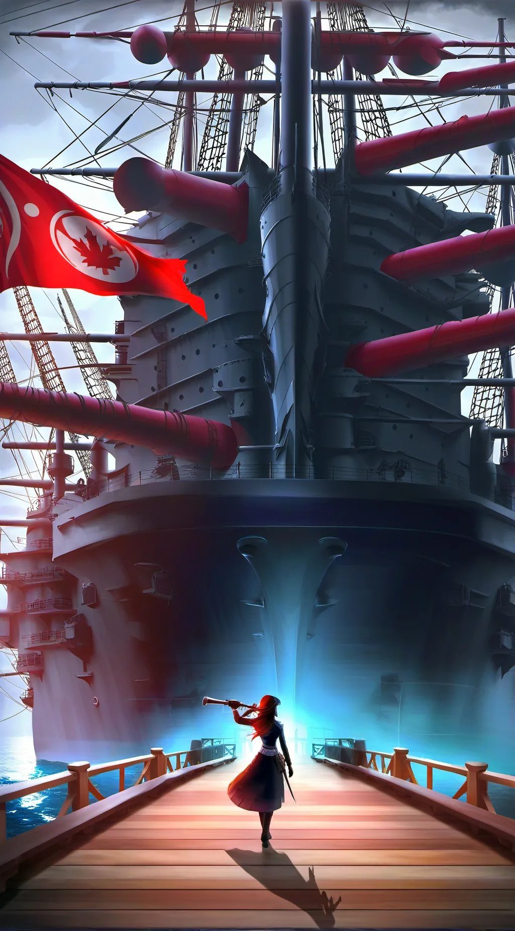 ai character: battle ship bot background