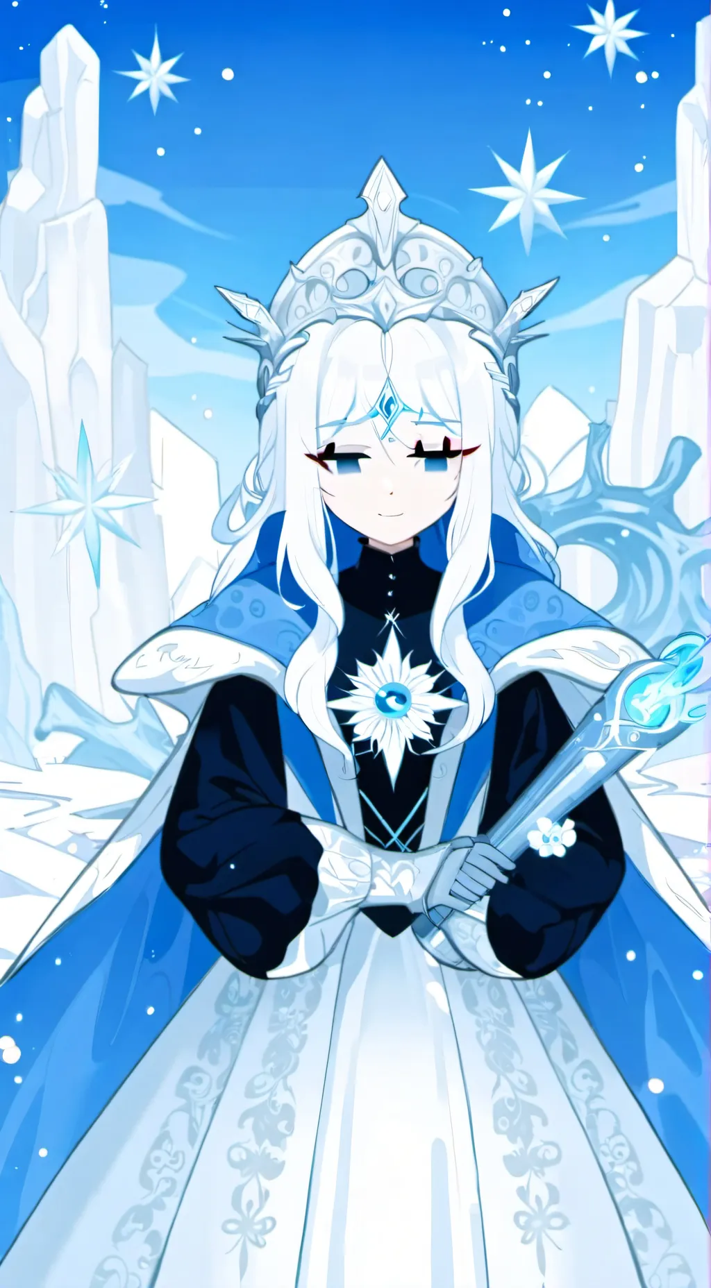 ai character: Ice Queen background