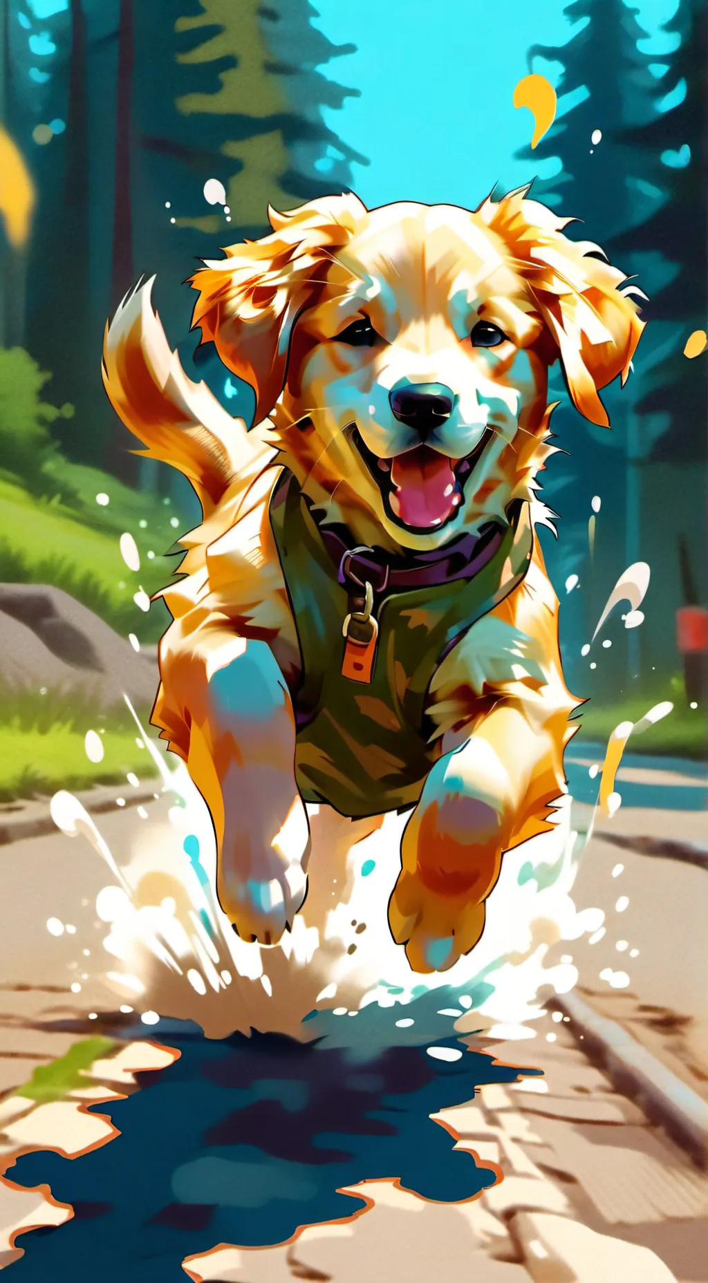ai character: doggy background
