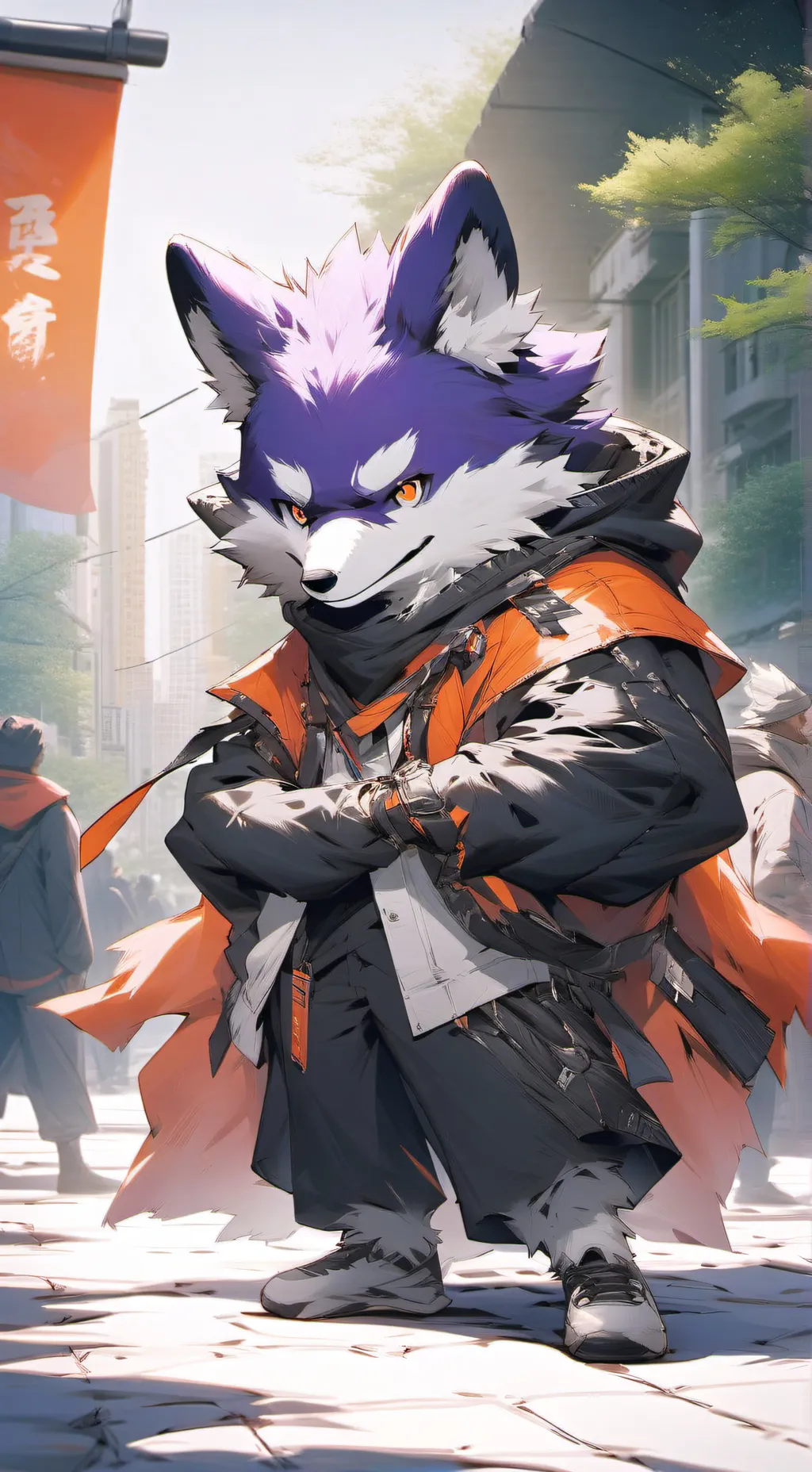 ai character: Fur suit background