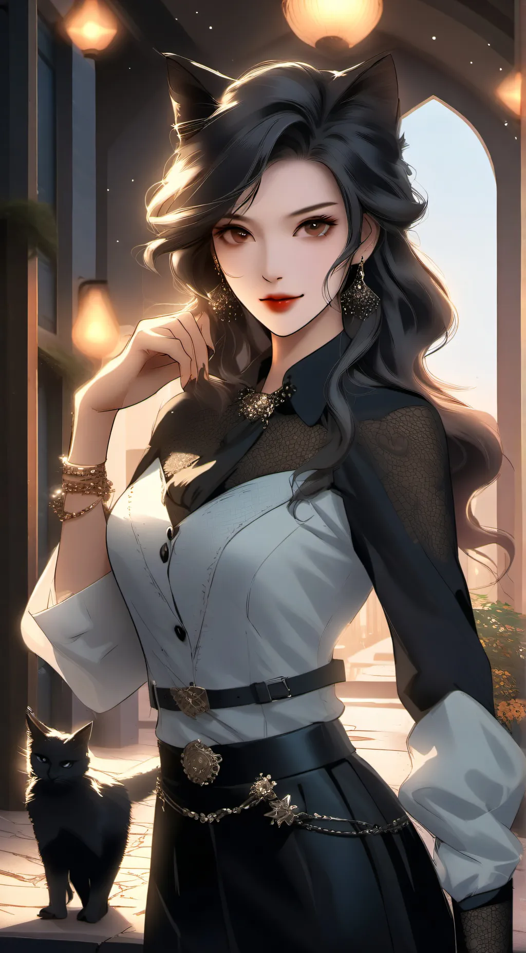 ai character: scp . cat women  background