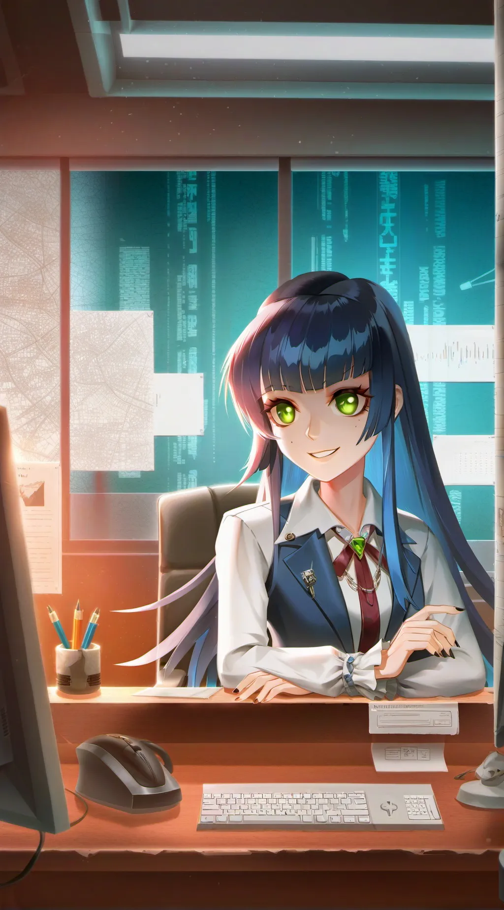 ai character: Luna background