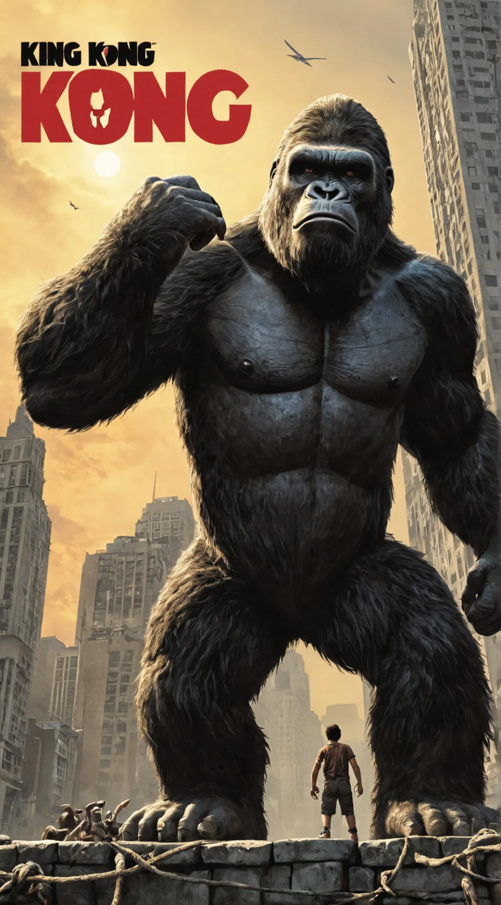 ai character: king Kong 1933 background