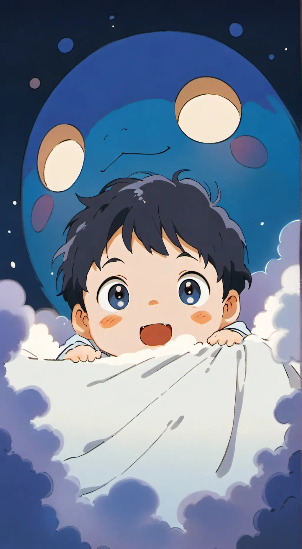 ai character: baby boy background