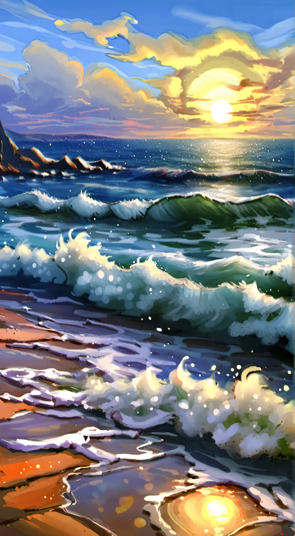 ai character: jjk beach🎀❤️ background