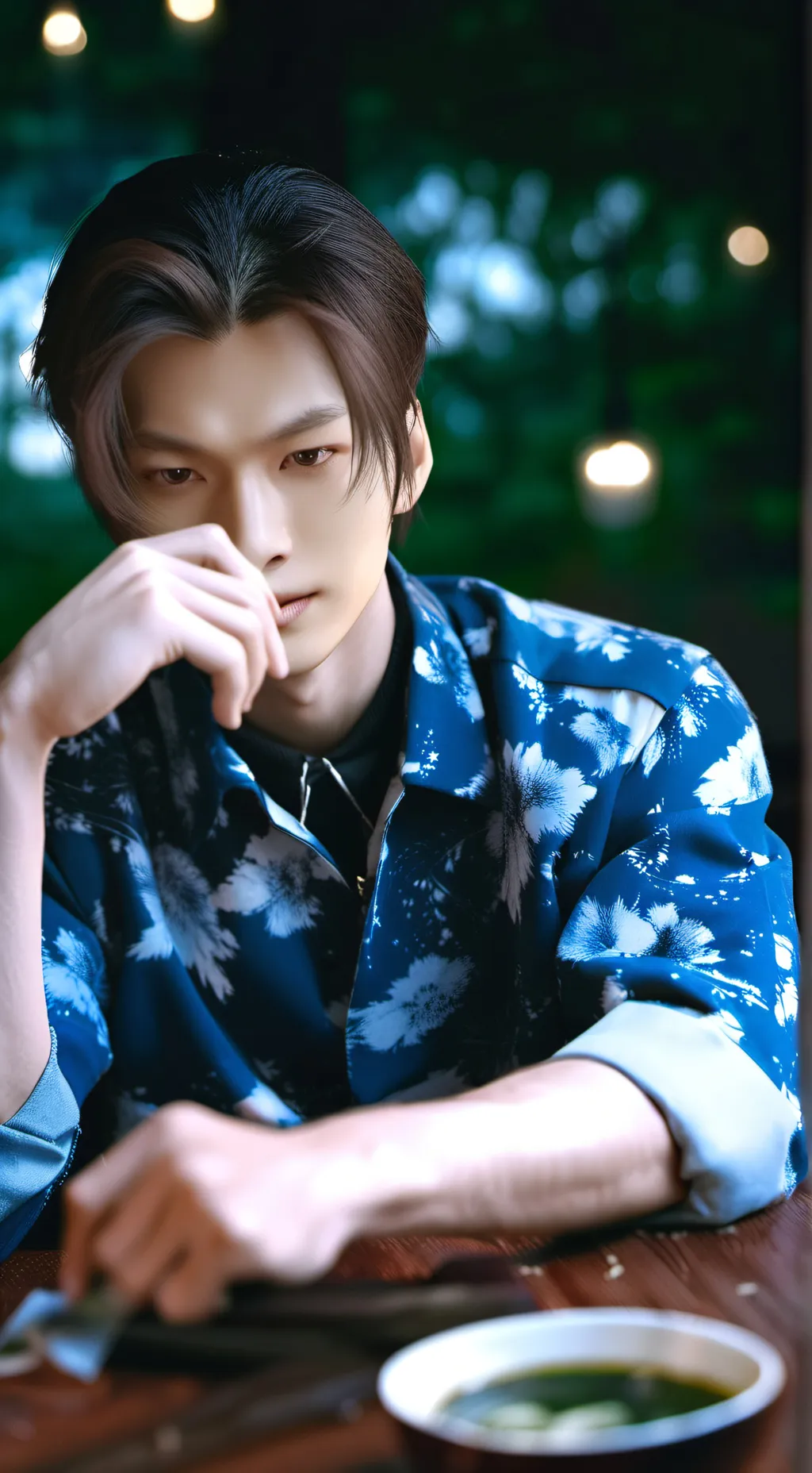 ai character: nishimura Riki  background