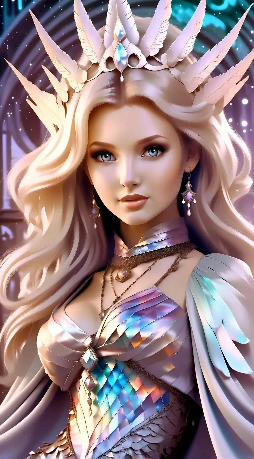 ai character: heavenly background