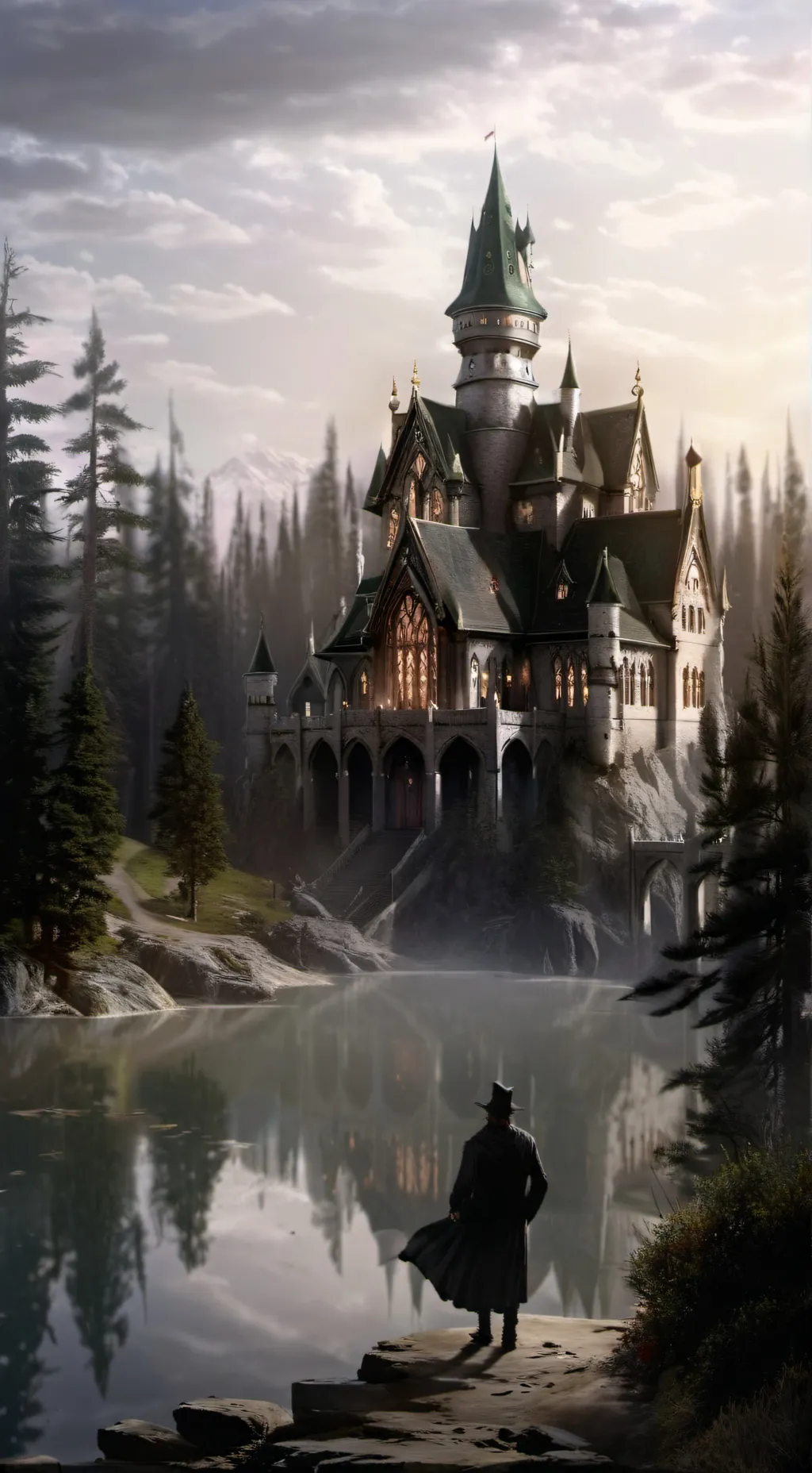 ai character: Hogwarts  background