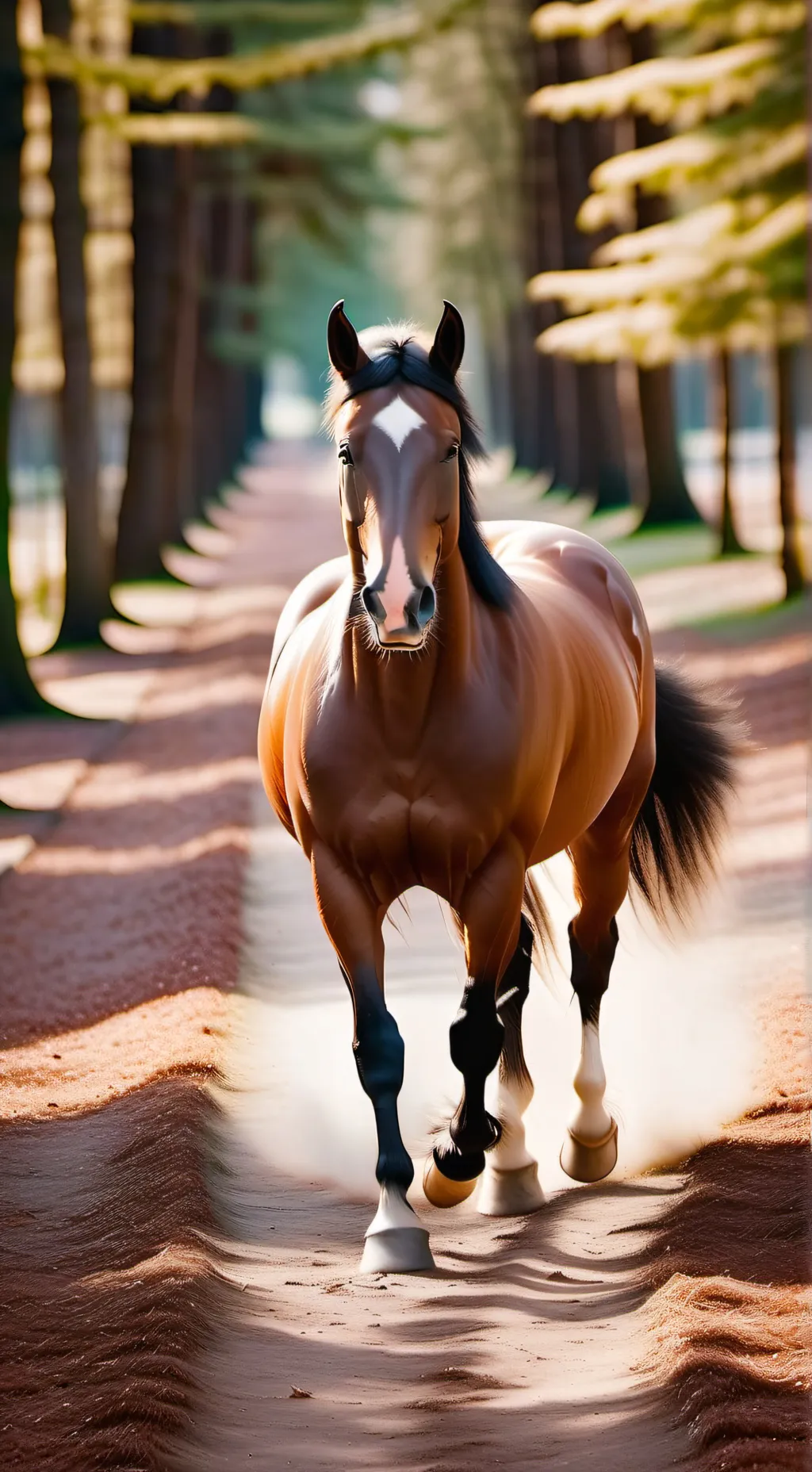 ai character: Pregnant horse  background