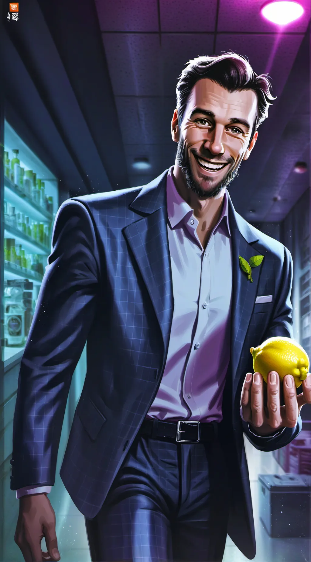 ai character: 🍋LEMON GUY 🍋 background
