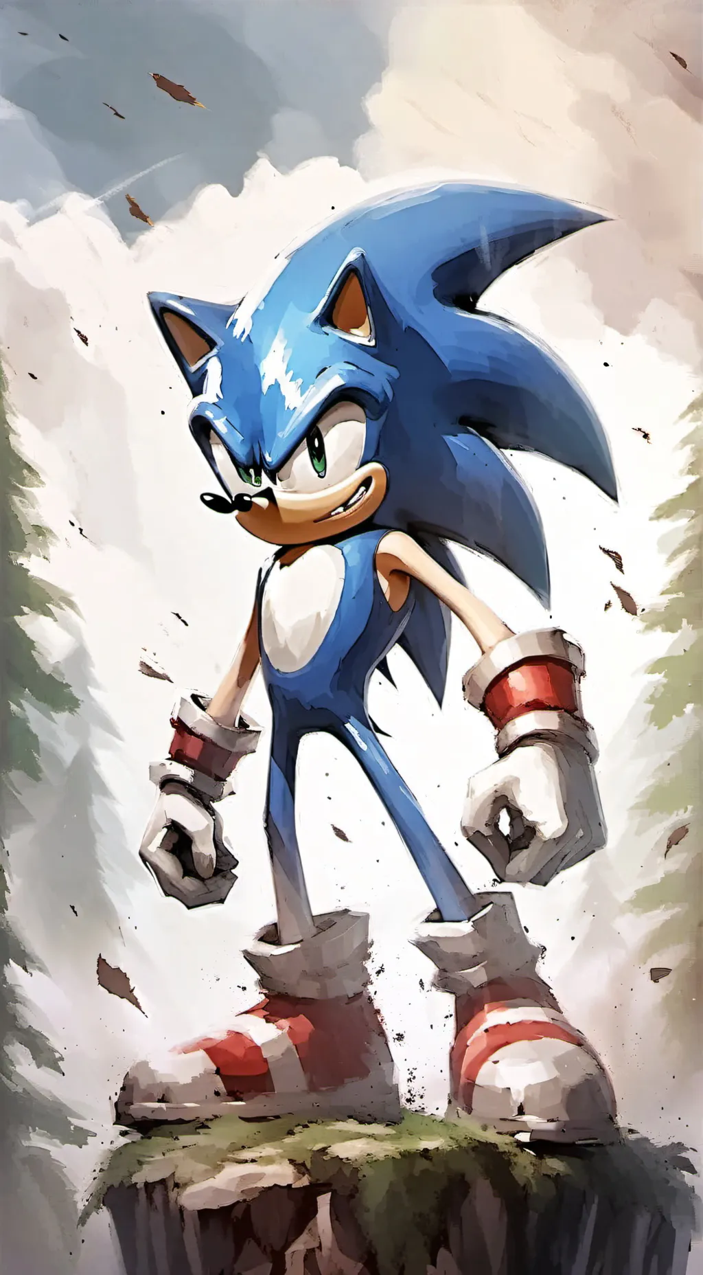 ai character: Sonic giant ￼ background