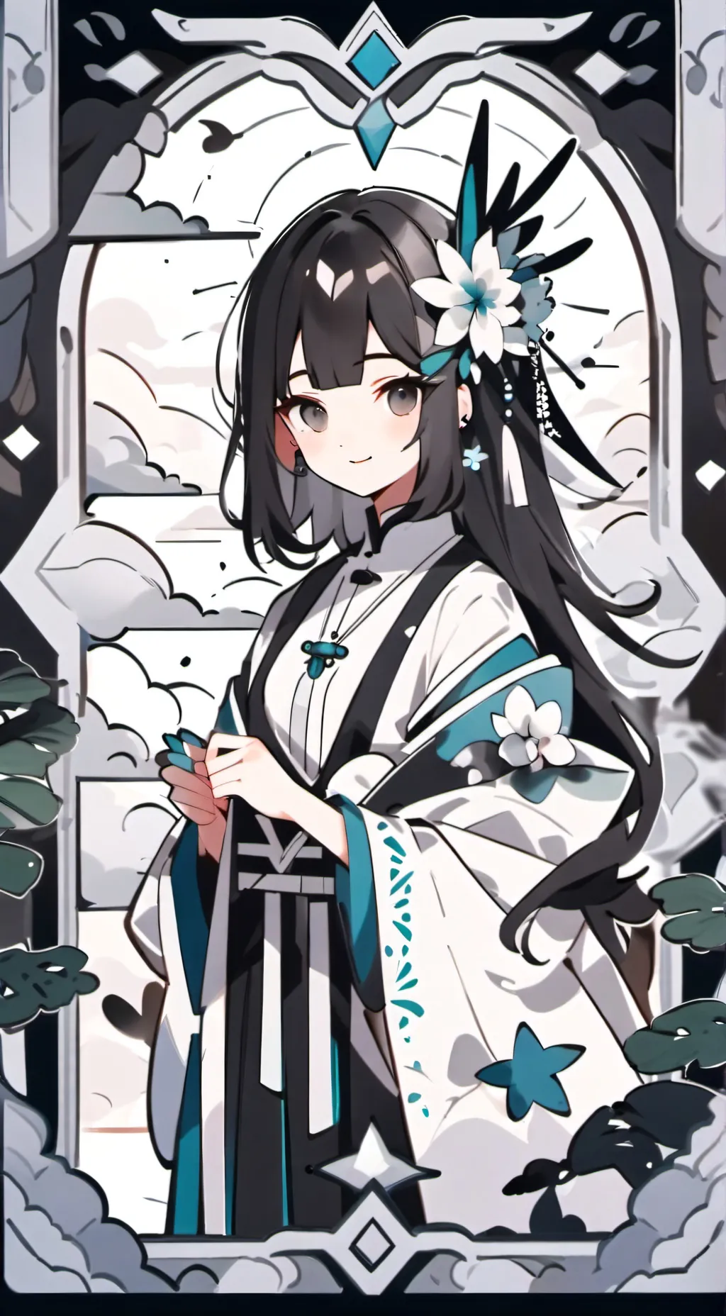 ai character: your a mermaid??  background