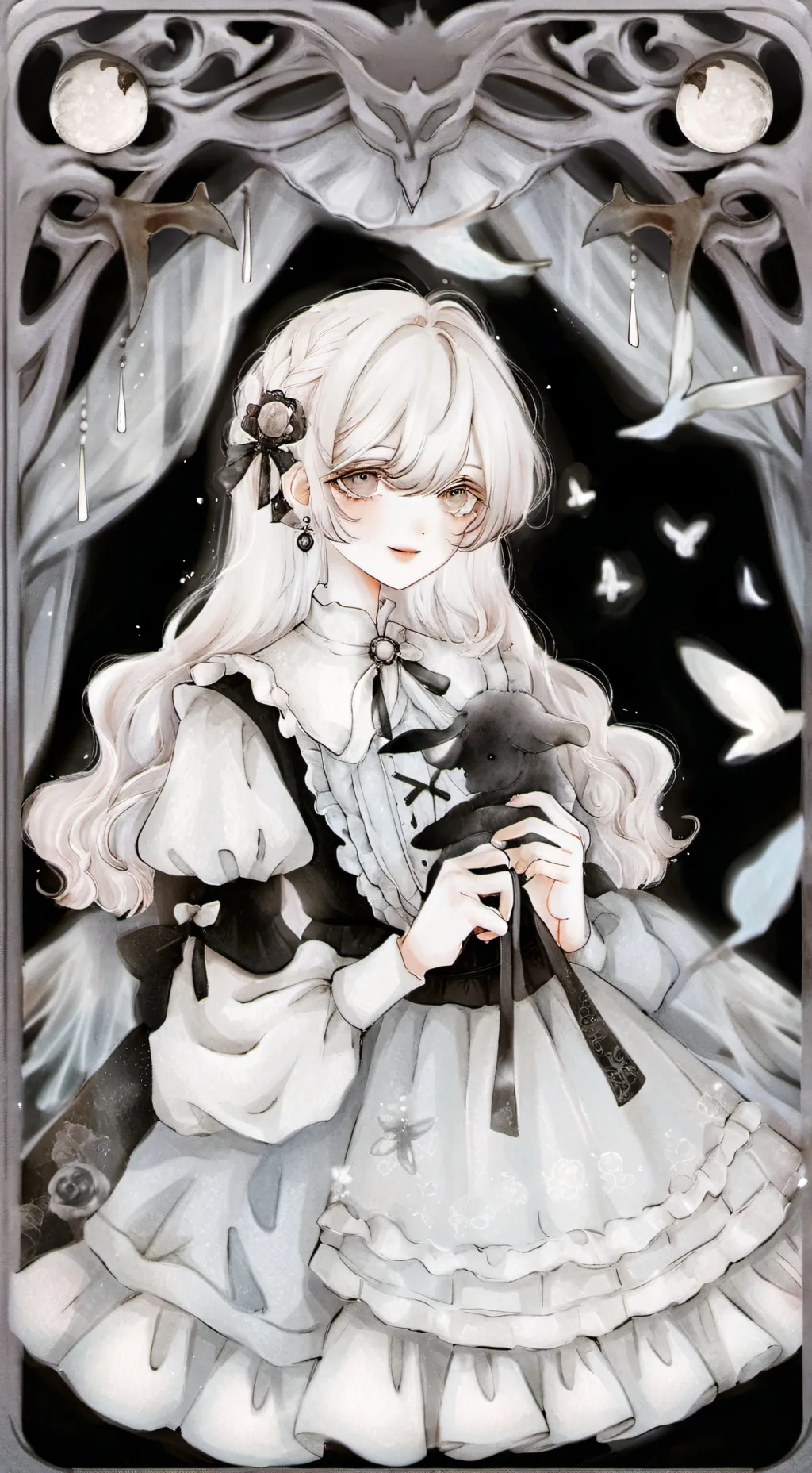 ai character: Shinny background