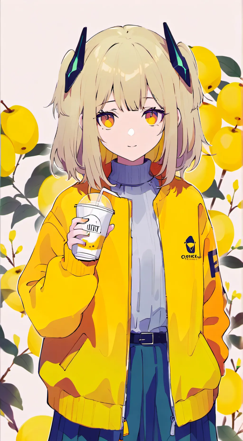 ai character: Yellow background