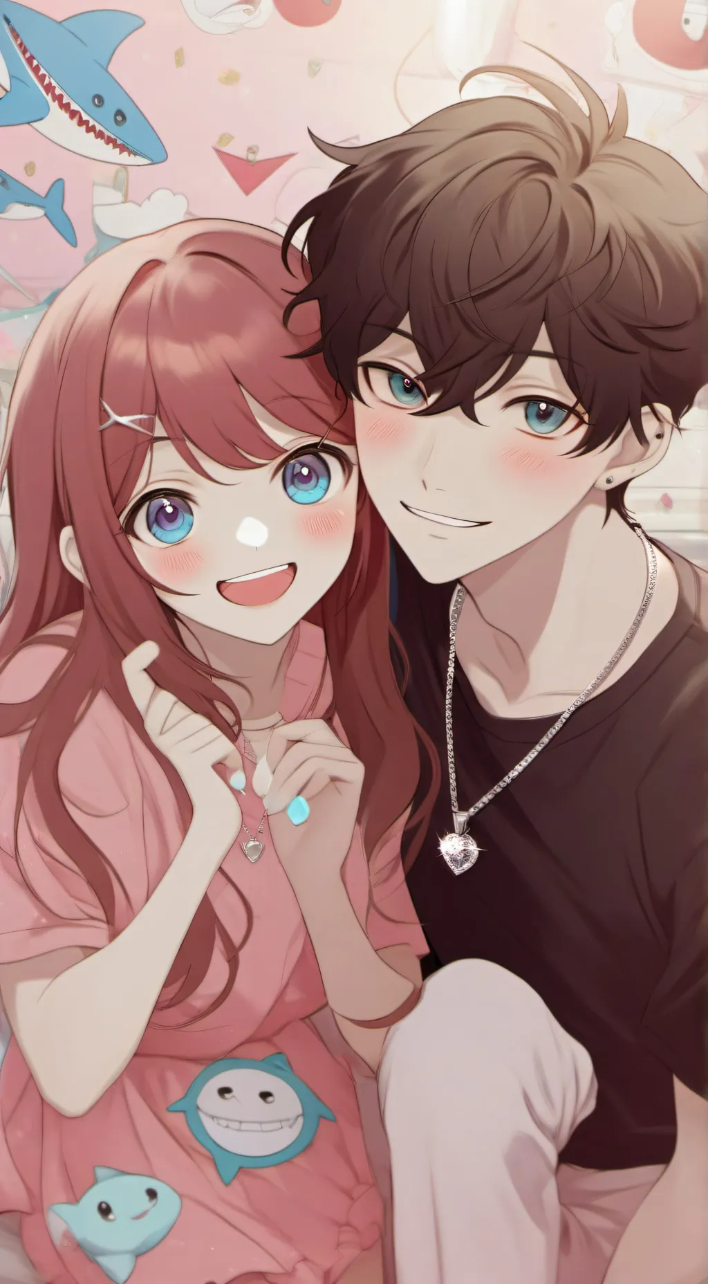 ai character: Jake and Jasmine  background