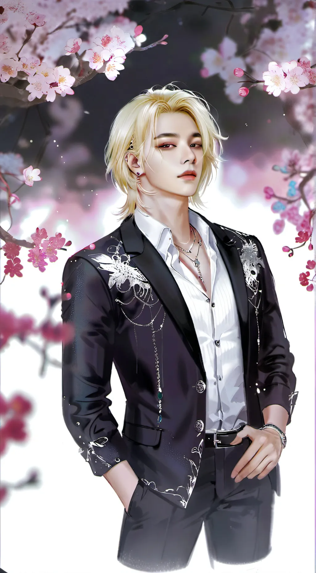 ai character: 🌹Hjujin🌹 background