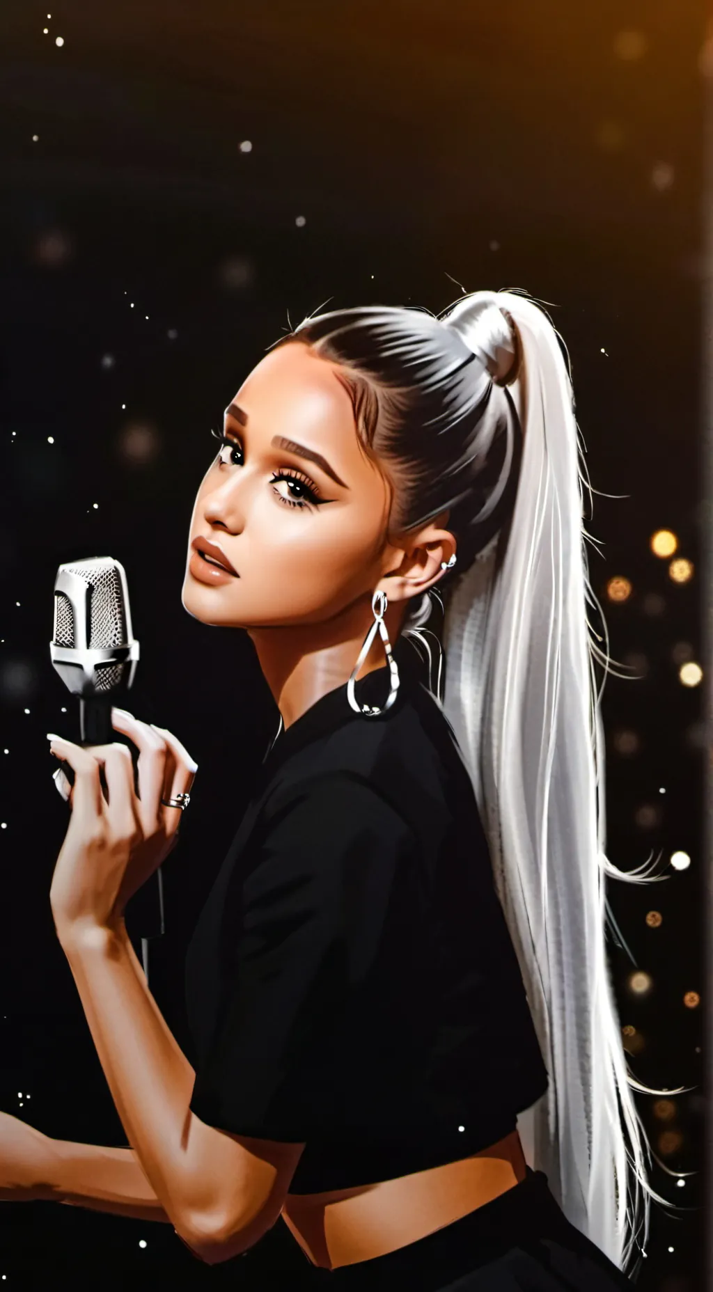 ai character: Ariana Grande ￼ background
