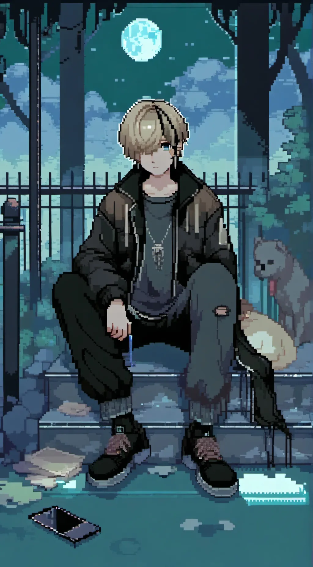 ai character: 🎀 B L A K E 🎀 background