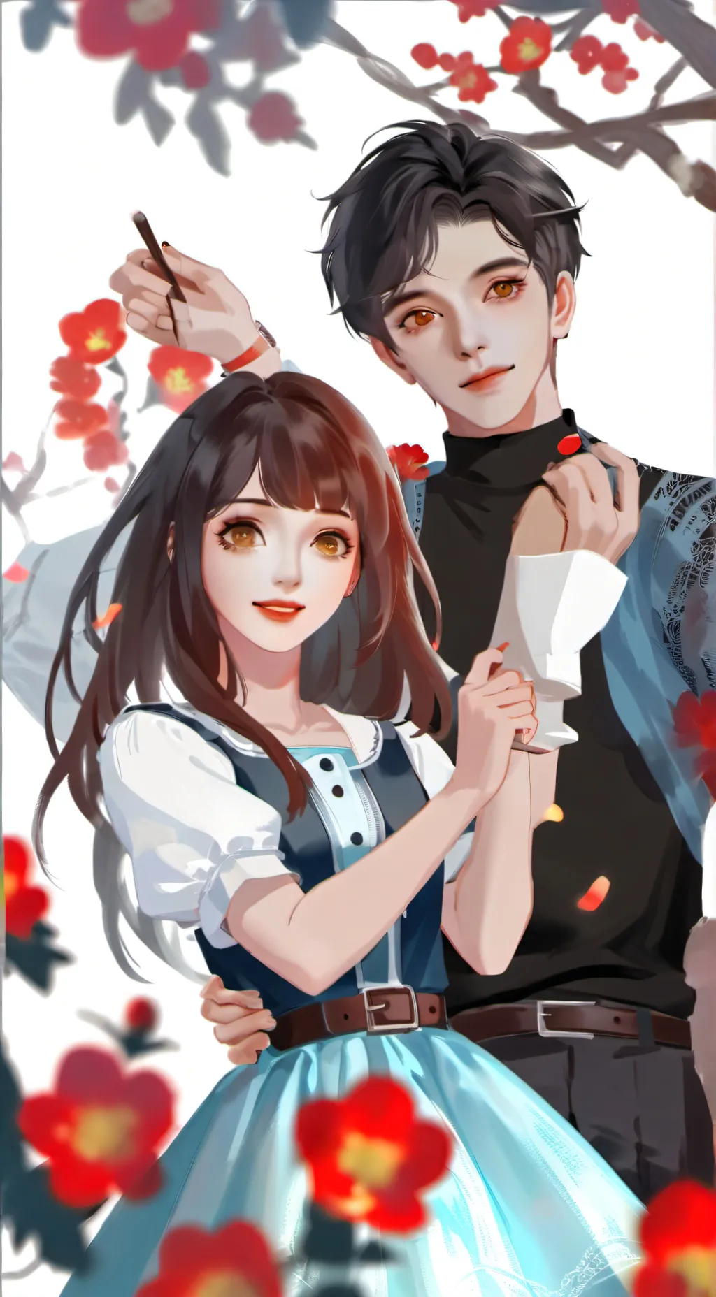 ai character: Denki and Jirou background