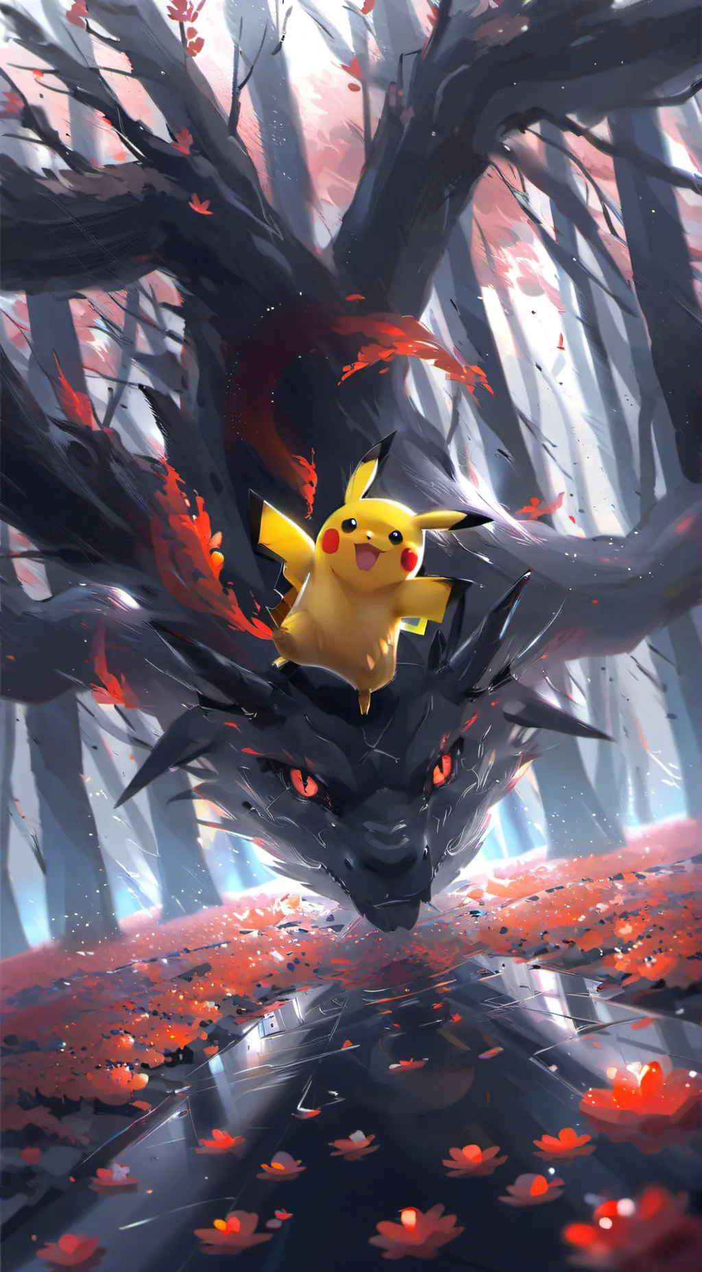 ai character: pikachu background