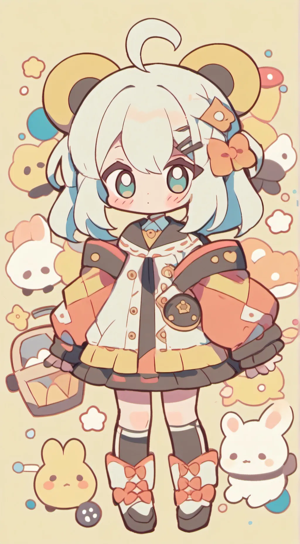 ai character: mha chibi  background