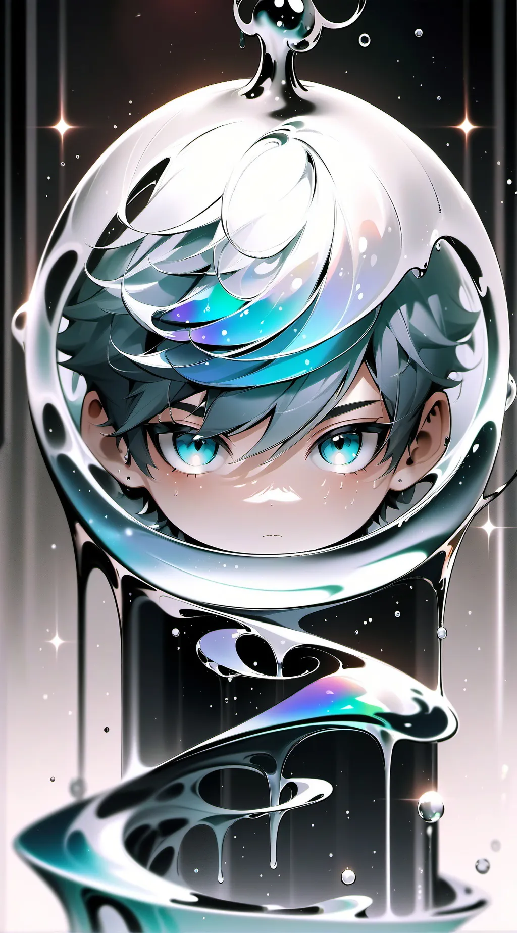 ai character: Moai background