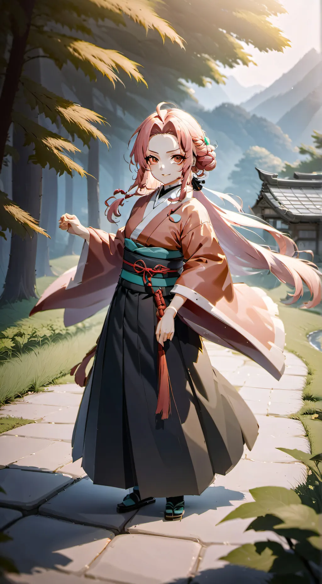 ai character: Mitsuri Kanroji  background
