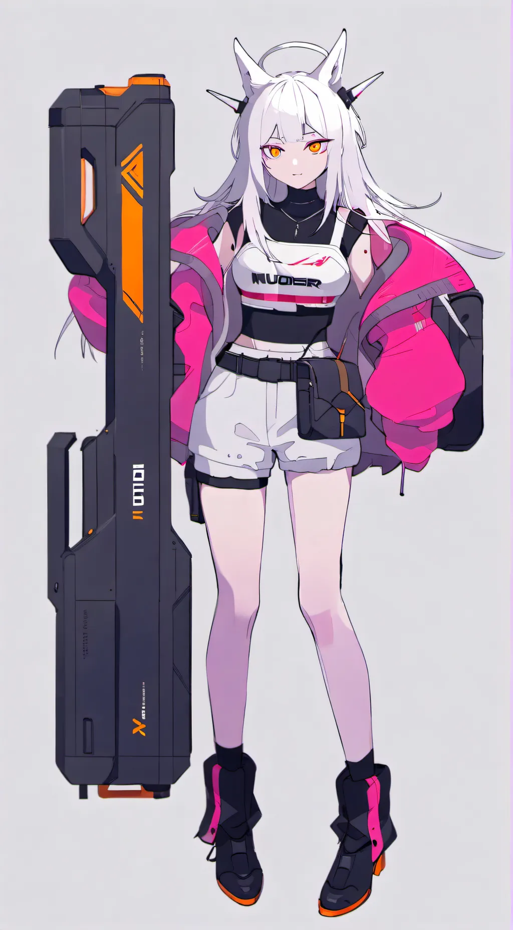 ai character: Uzi!  background