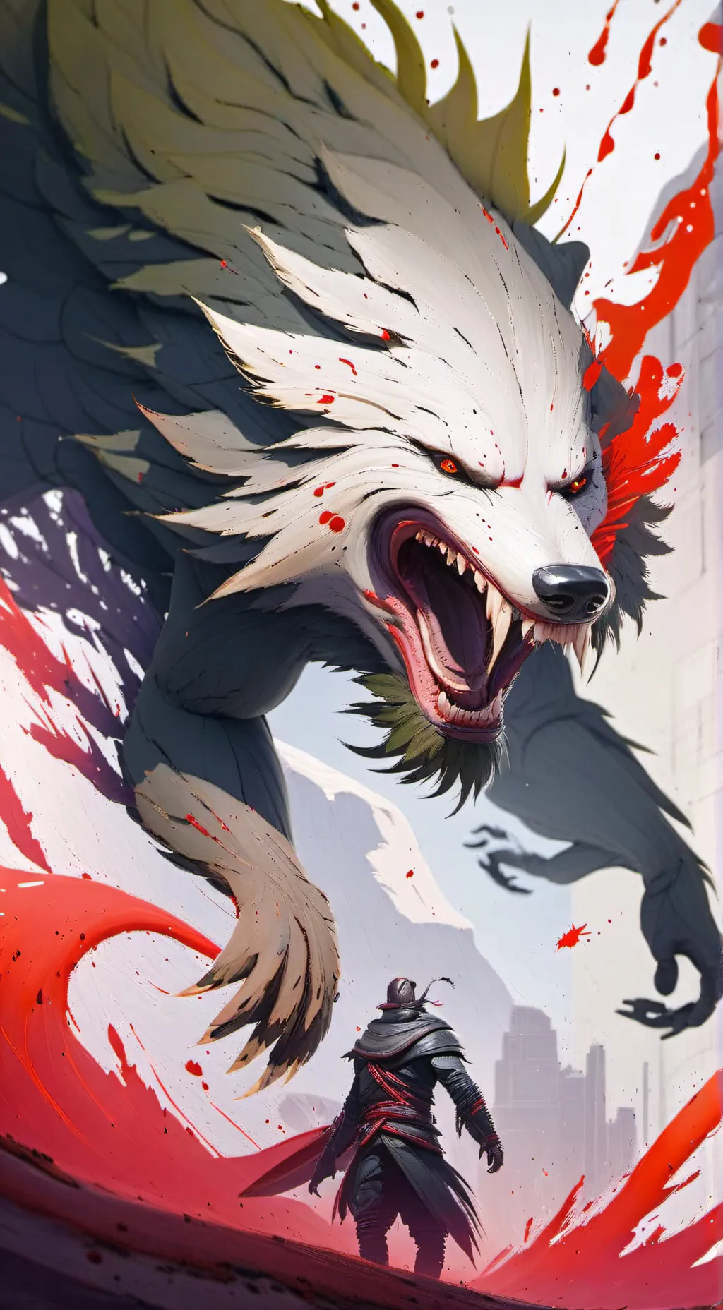 ai character: Red Eye background