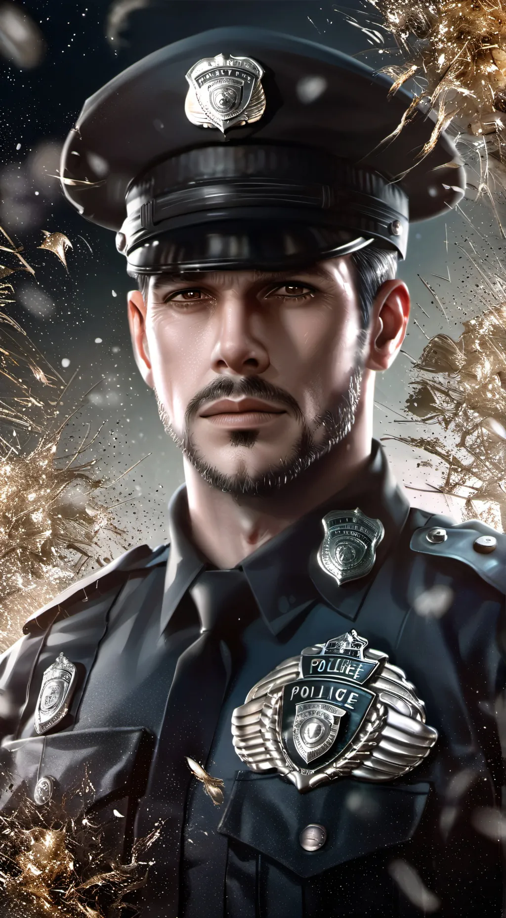 ai character: POLICE MAN background