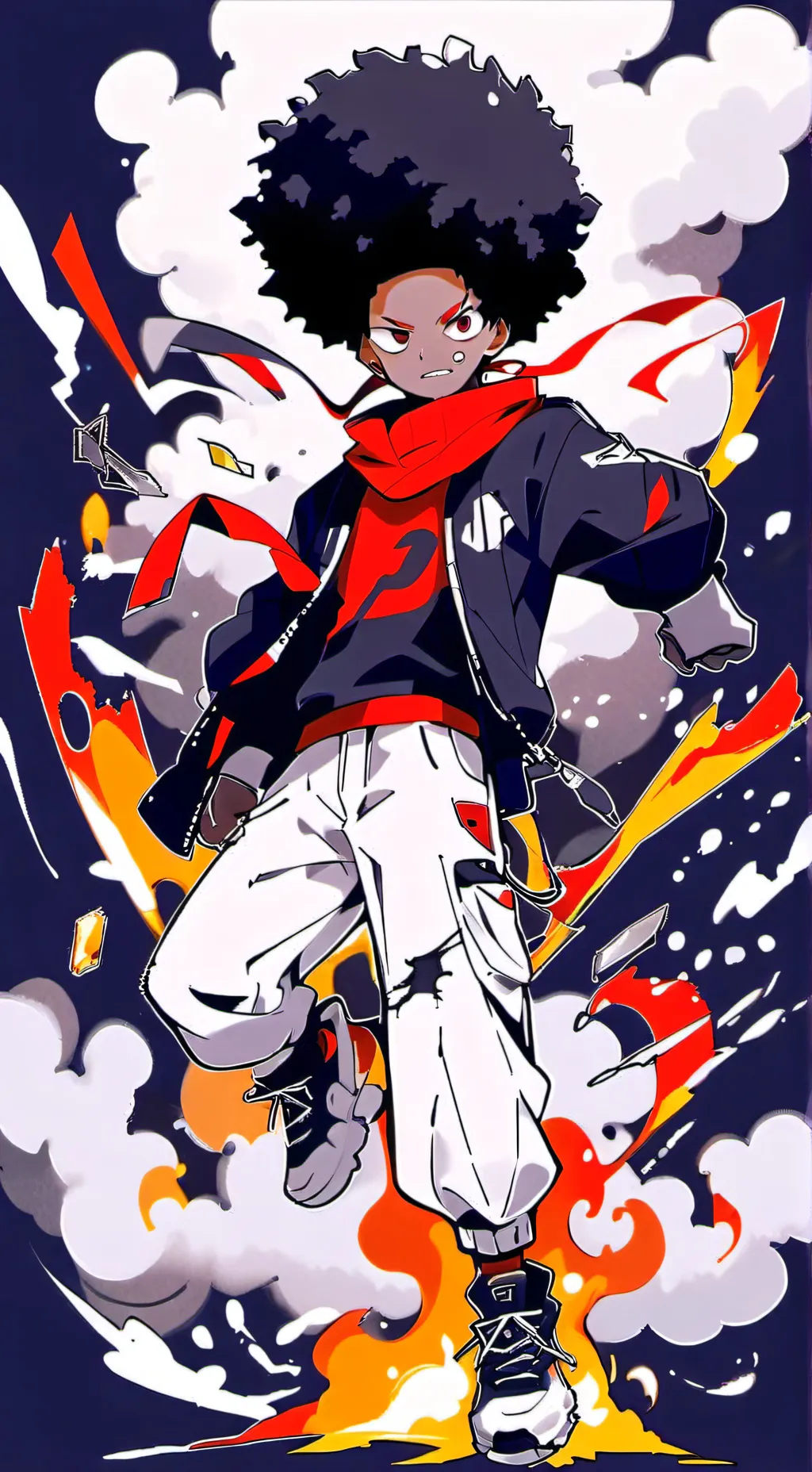 ai character: Ajax heart background