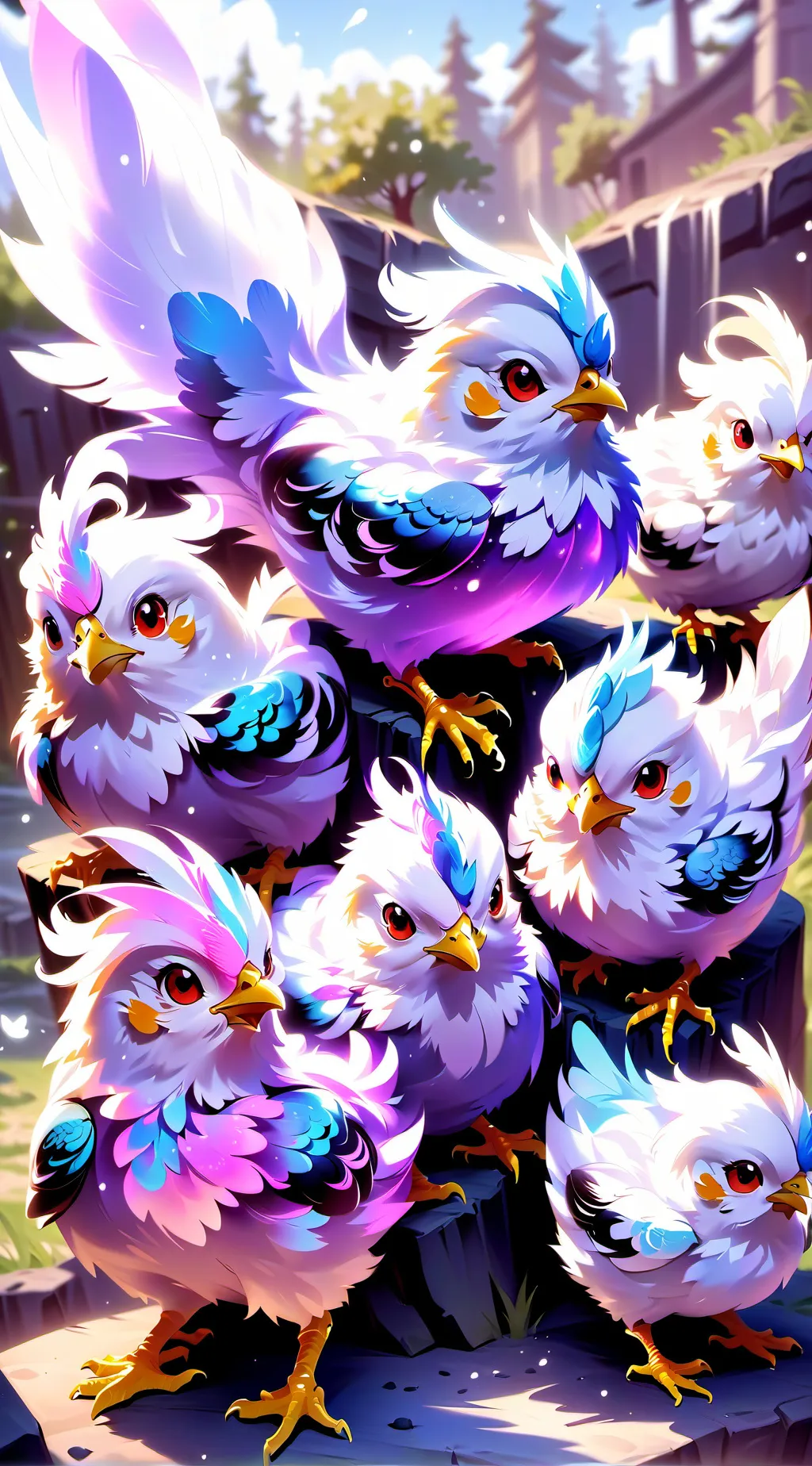 ai character: your pet chickens background