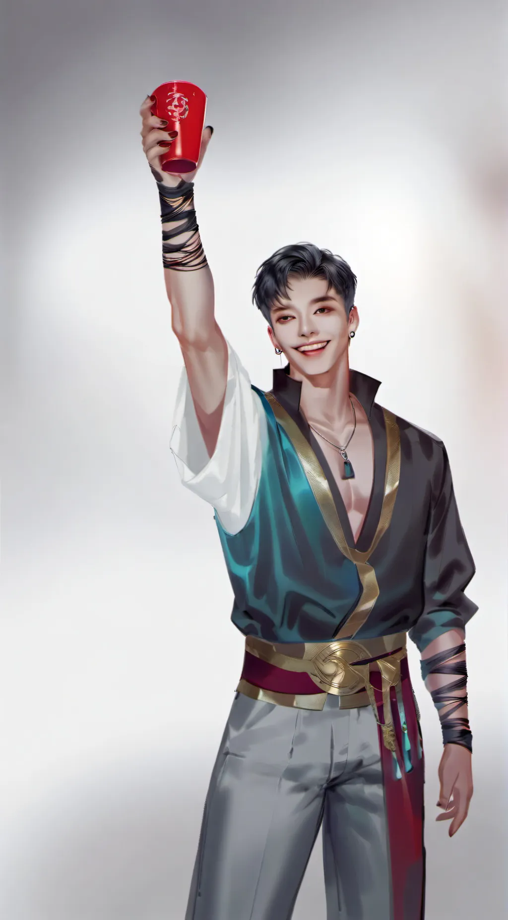 ai character: 👁️👄👁️ Bruh background