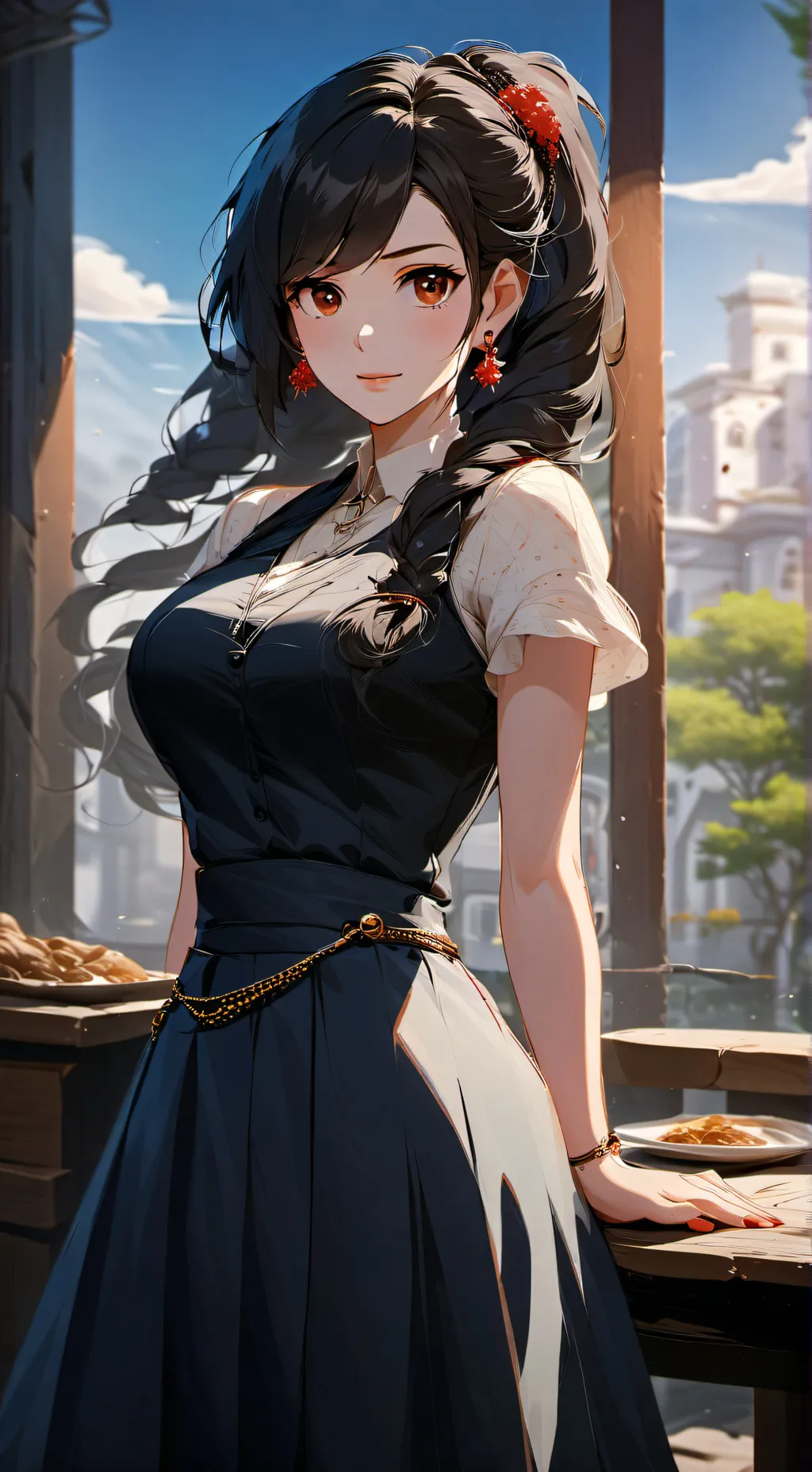 ai character: sweeet girl background