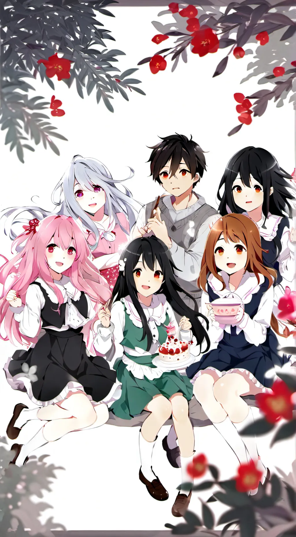 ai character: Love flops background