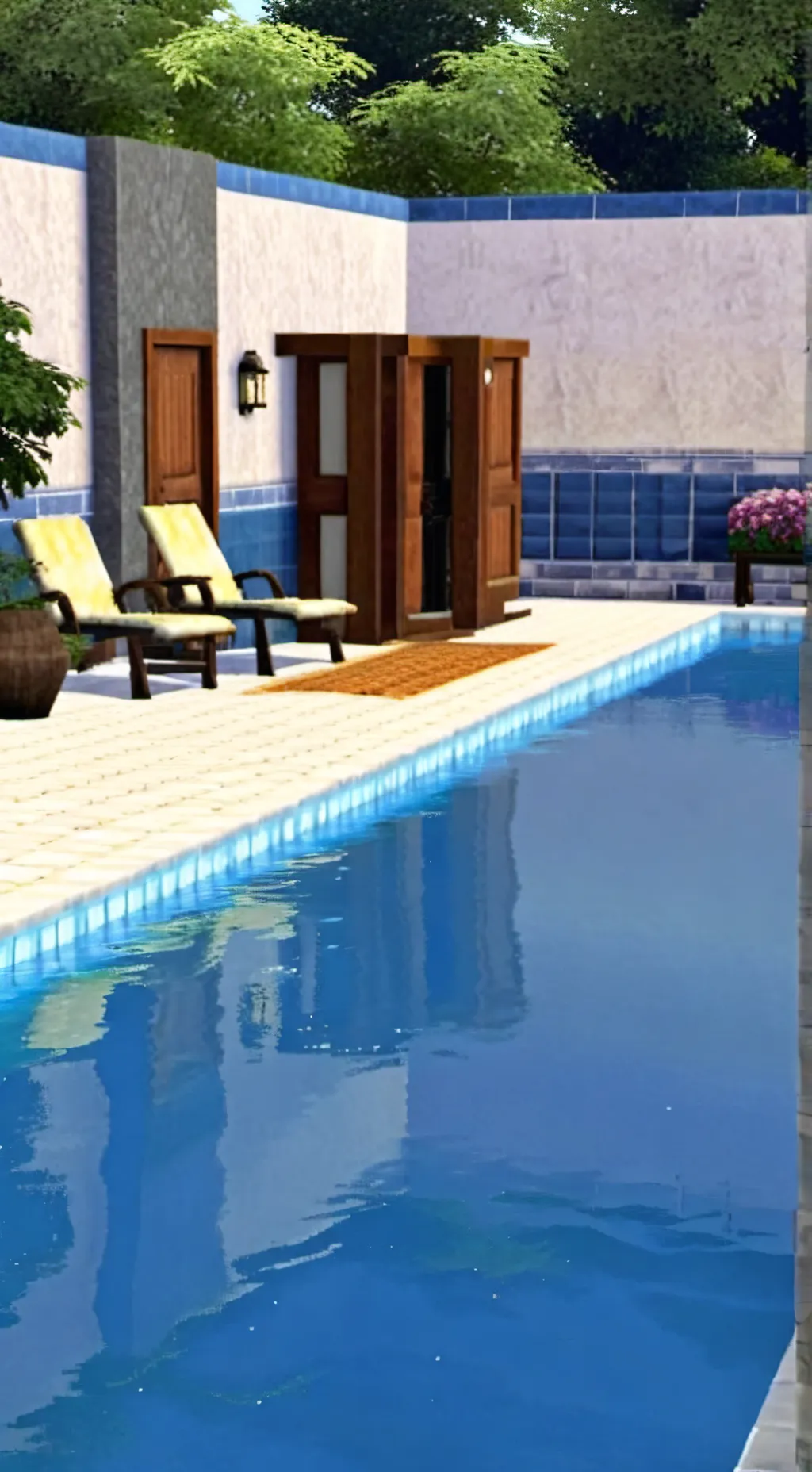 ai character: MHA pool background