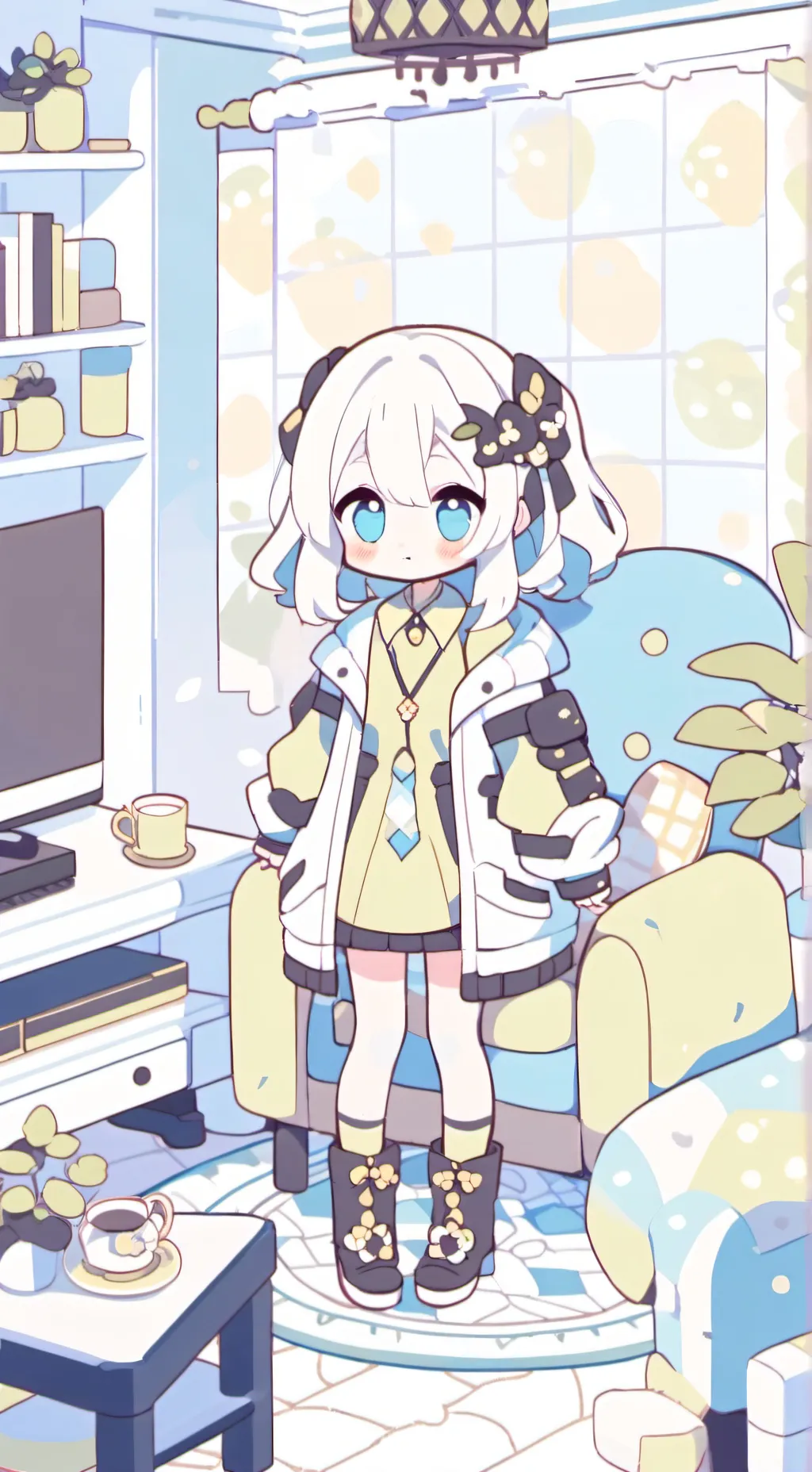 ai character: Mha birthday party background