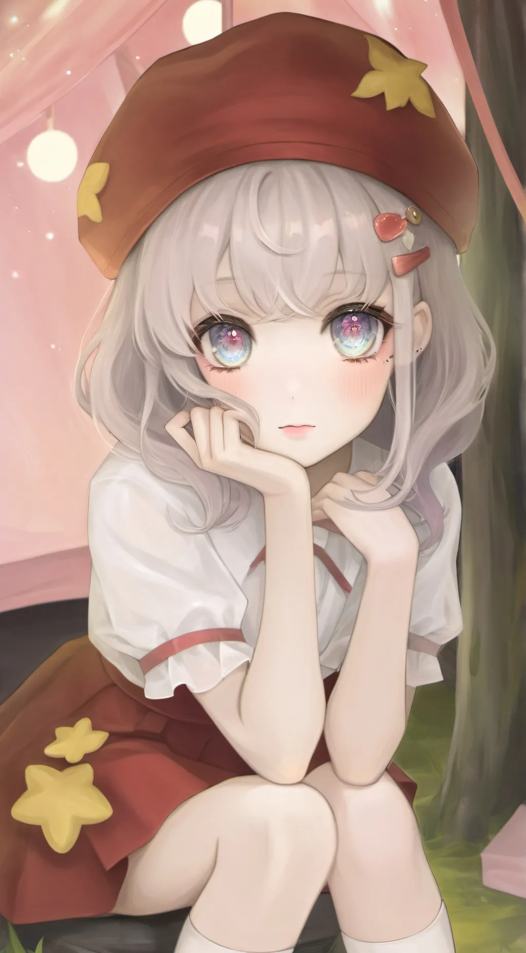 ai character: Jjk love eyes background