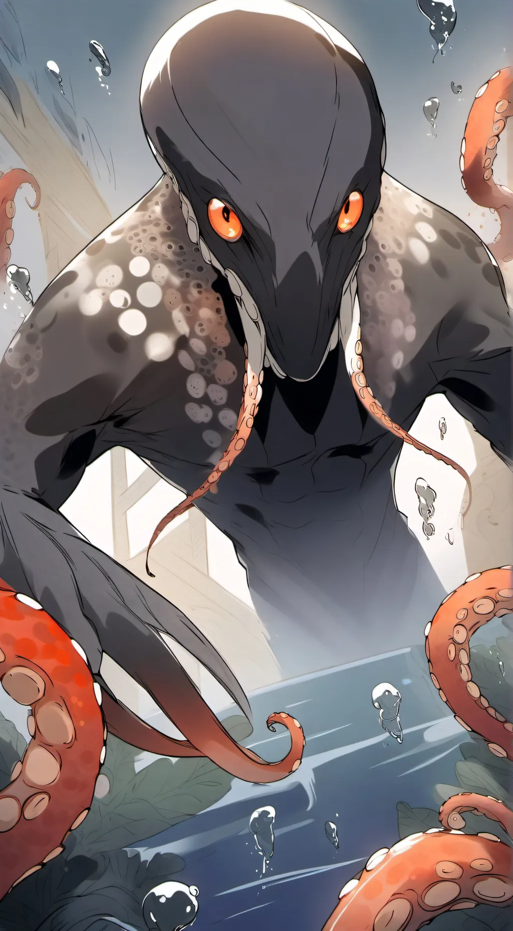 ai character: OctoPixel background