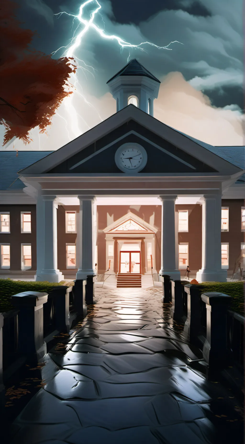 ai character: ghost school background