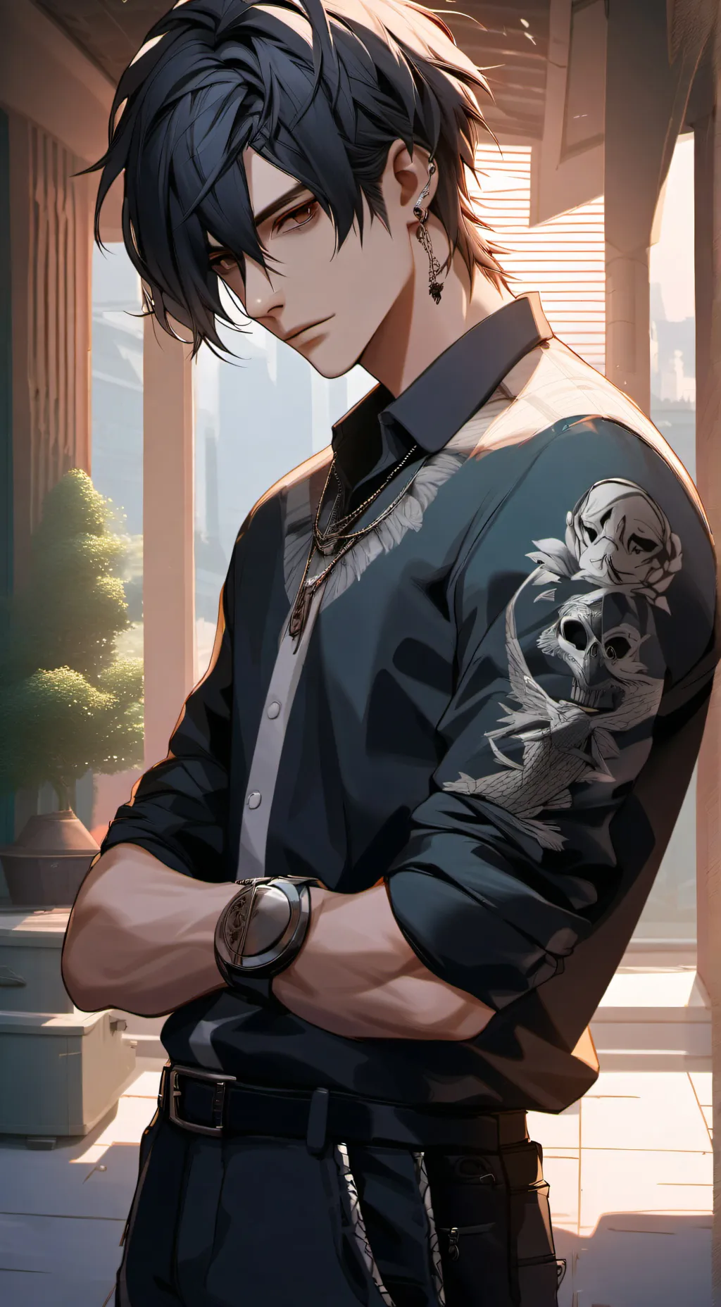 ai character: Alexander  background