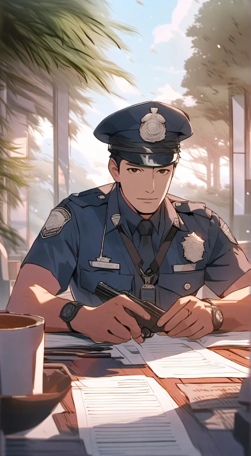 ai character: Sheriff Jon  background